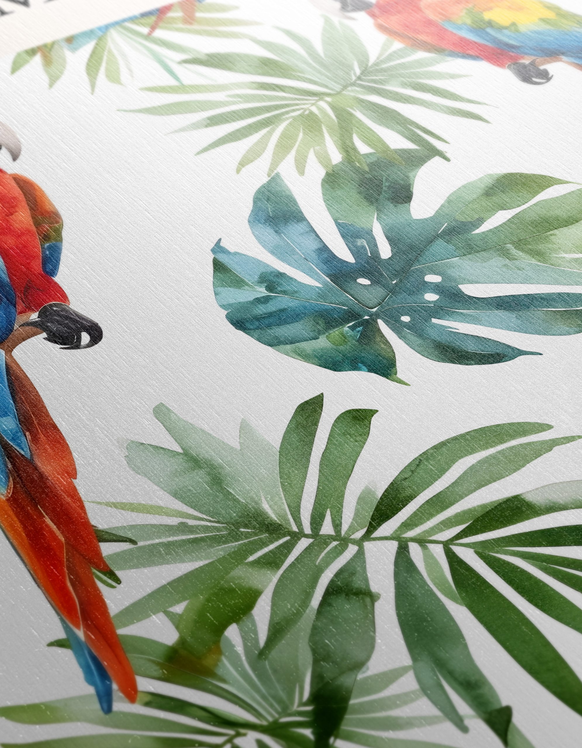 Tropical Flower Market Art with Parrots - Image 12