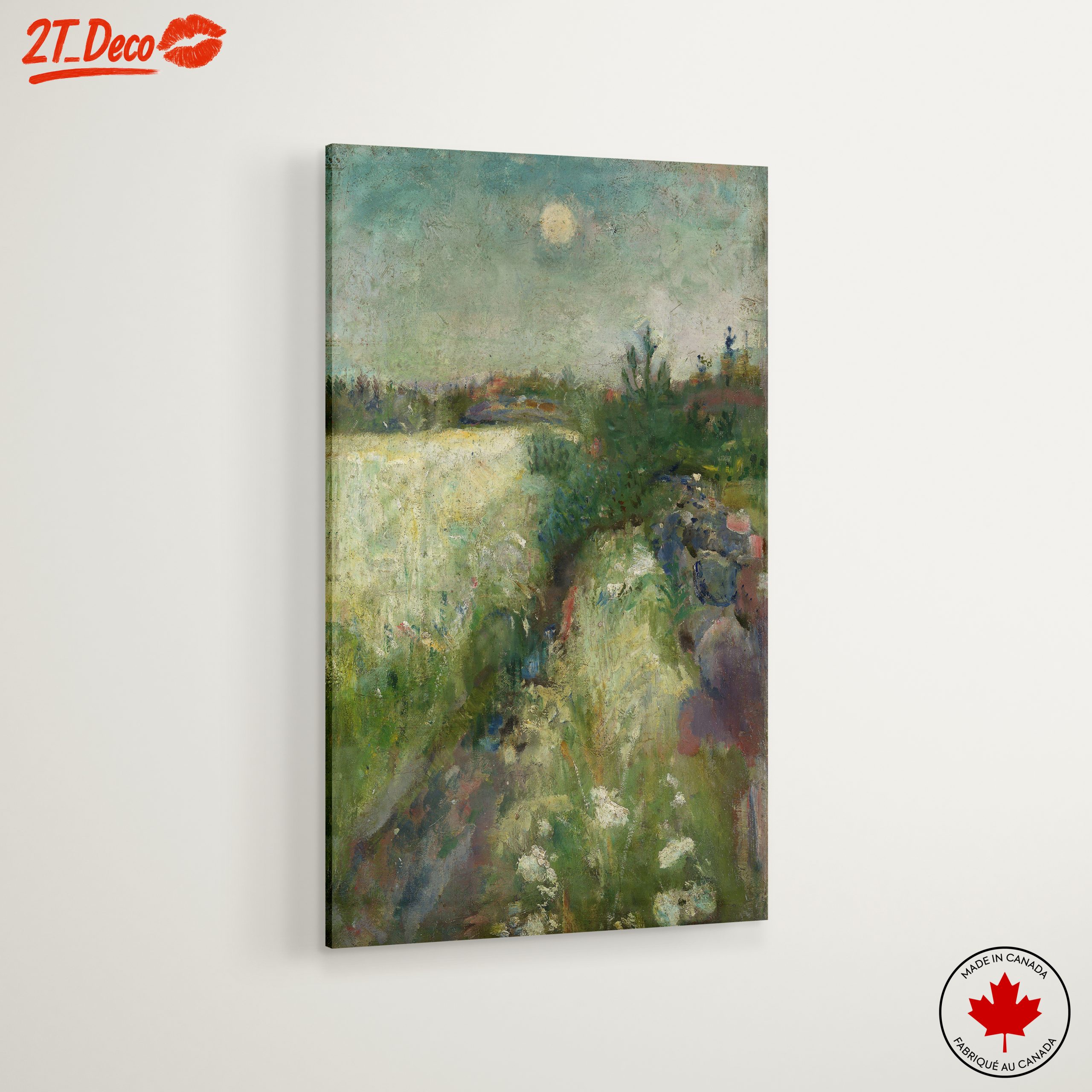 Abstract Landscape Painting with Moonlight - Image 6