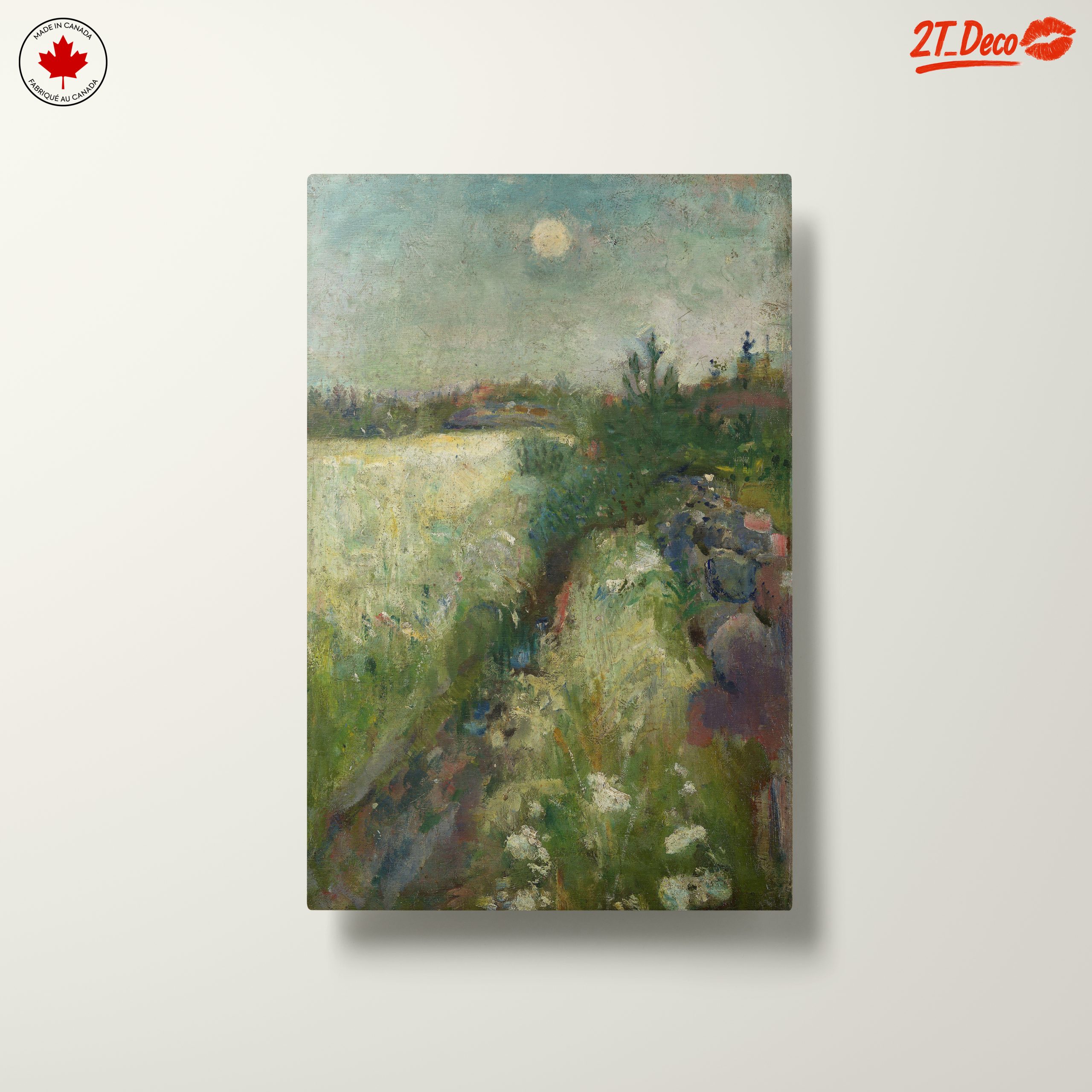 Abstract Landscape Painting with Moonlight - Image 10