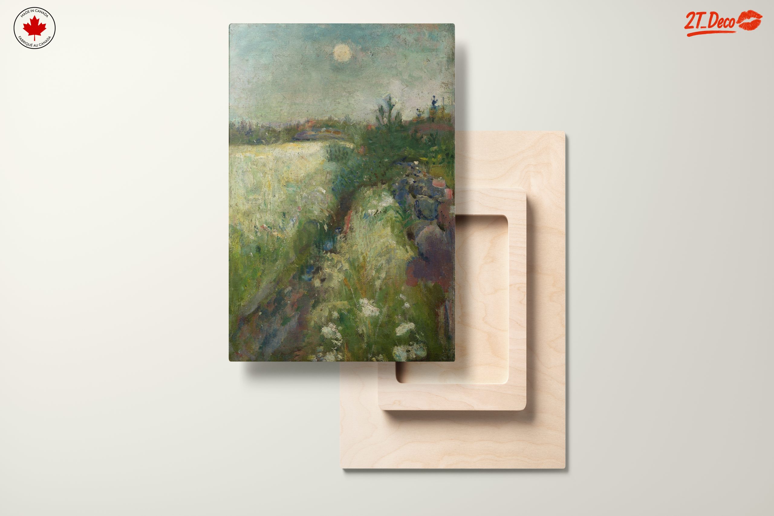 Abstract Landscape Painting with Moonlight - Image 11