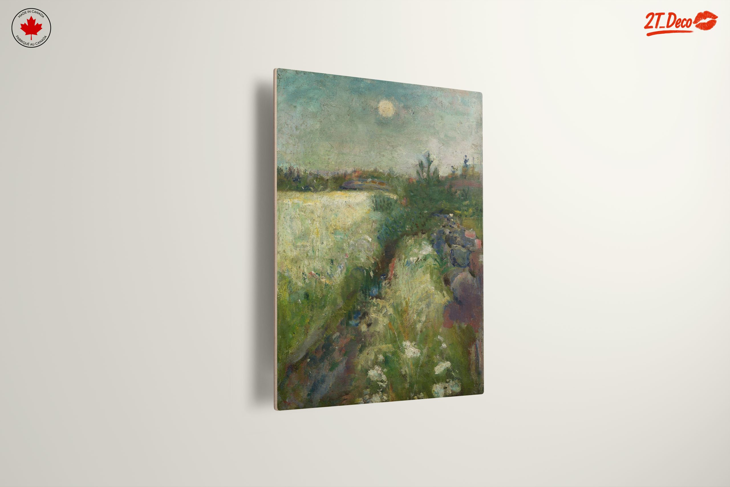 Abstract Landscape Painting with Moonlight - Image 13