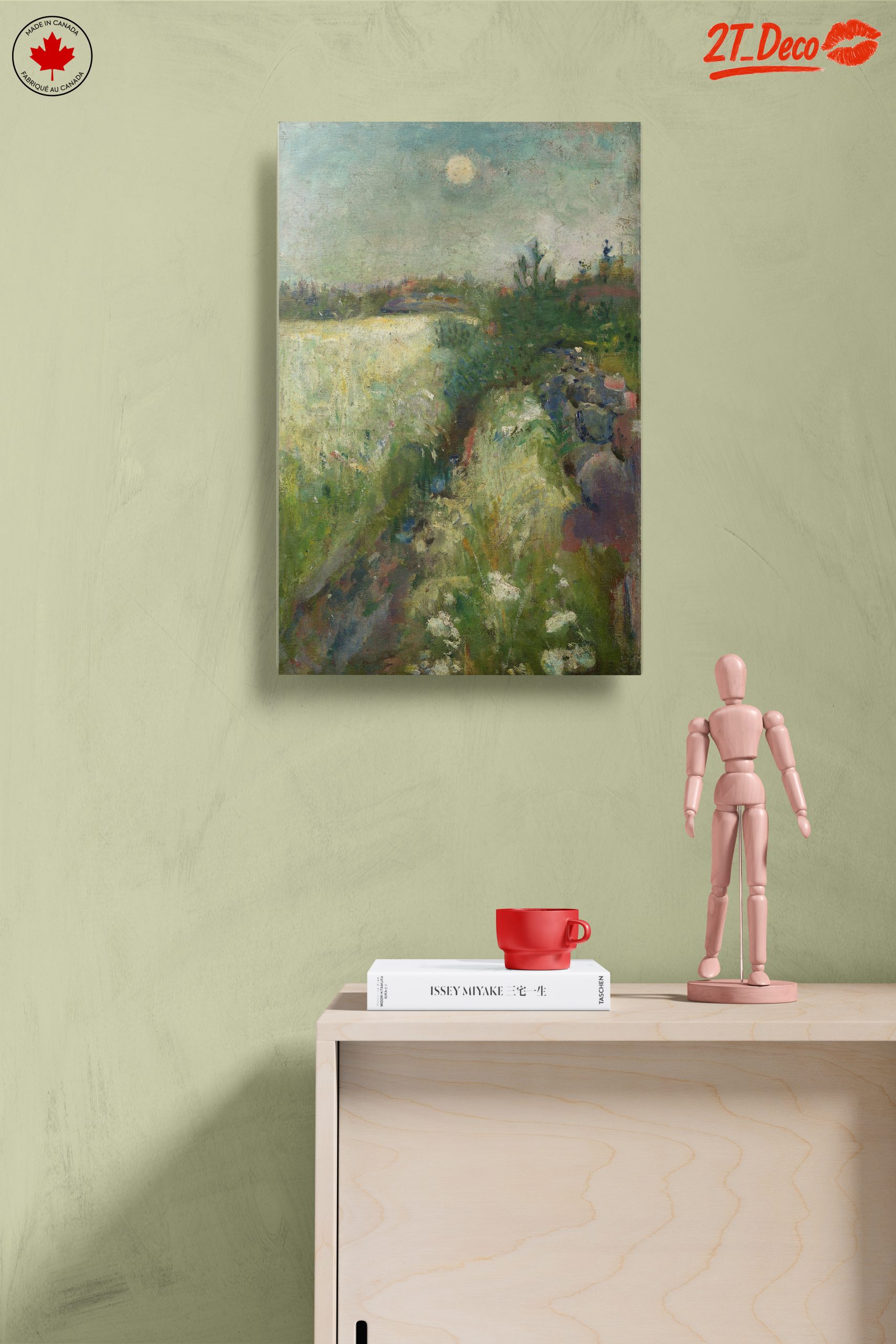 Abstract Landscape Painting with Moonlight - Image 14