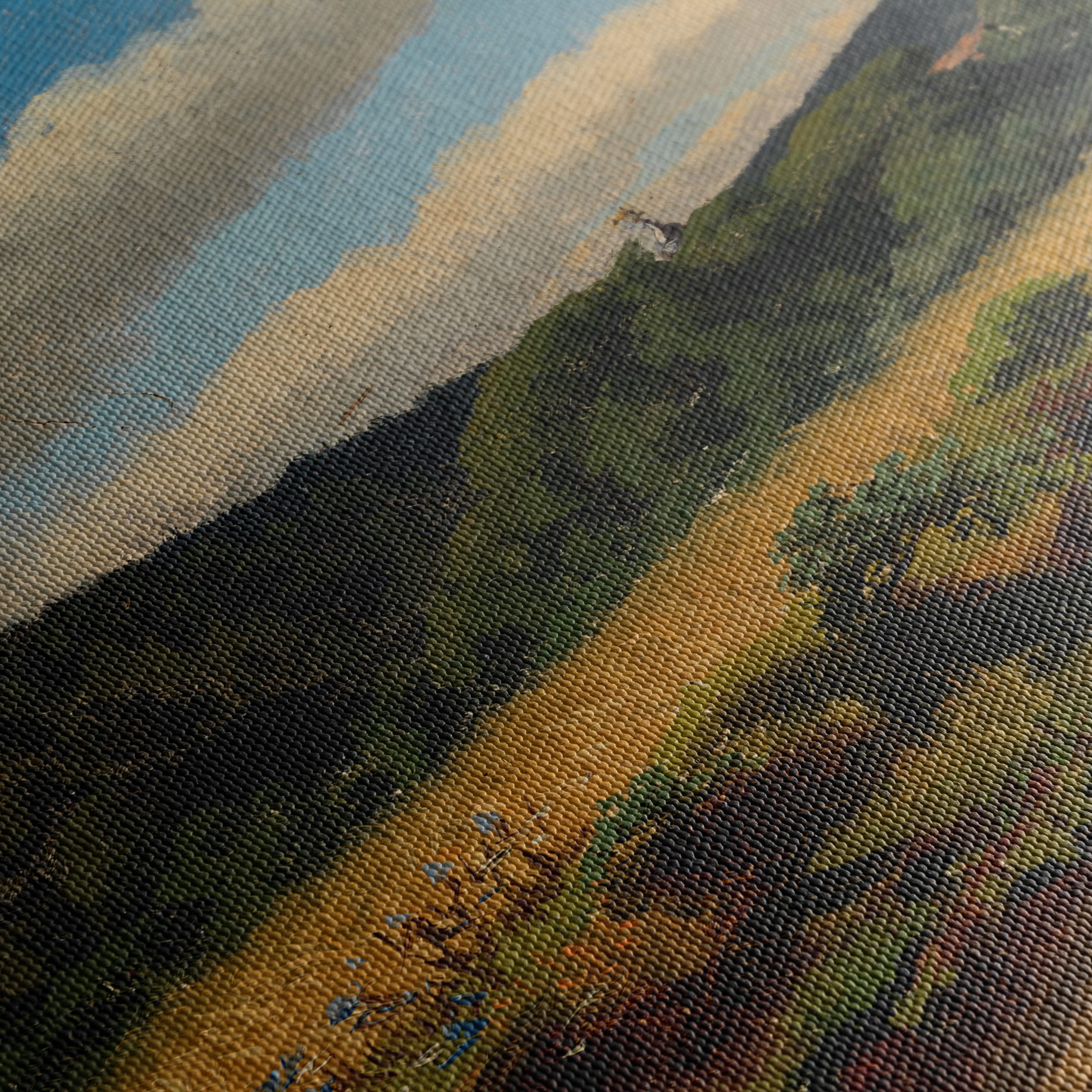 Peaceful Abstract Landscape with Hills and Clouds - Image 5