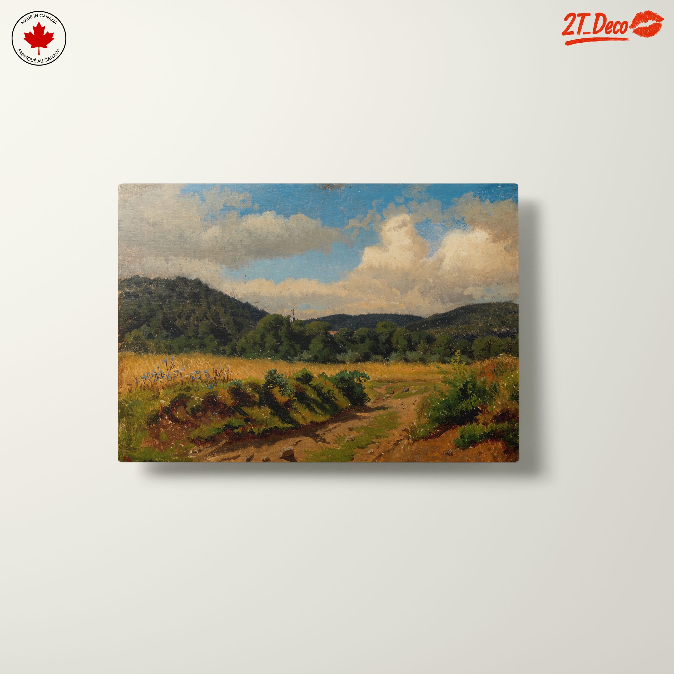 Peaceful Abstract Landscape with Hills and Clouds - Image 10