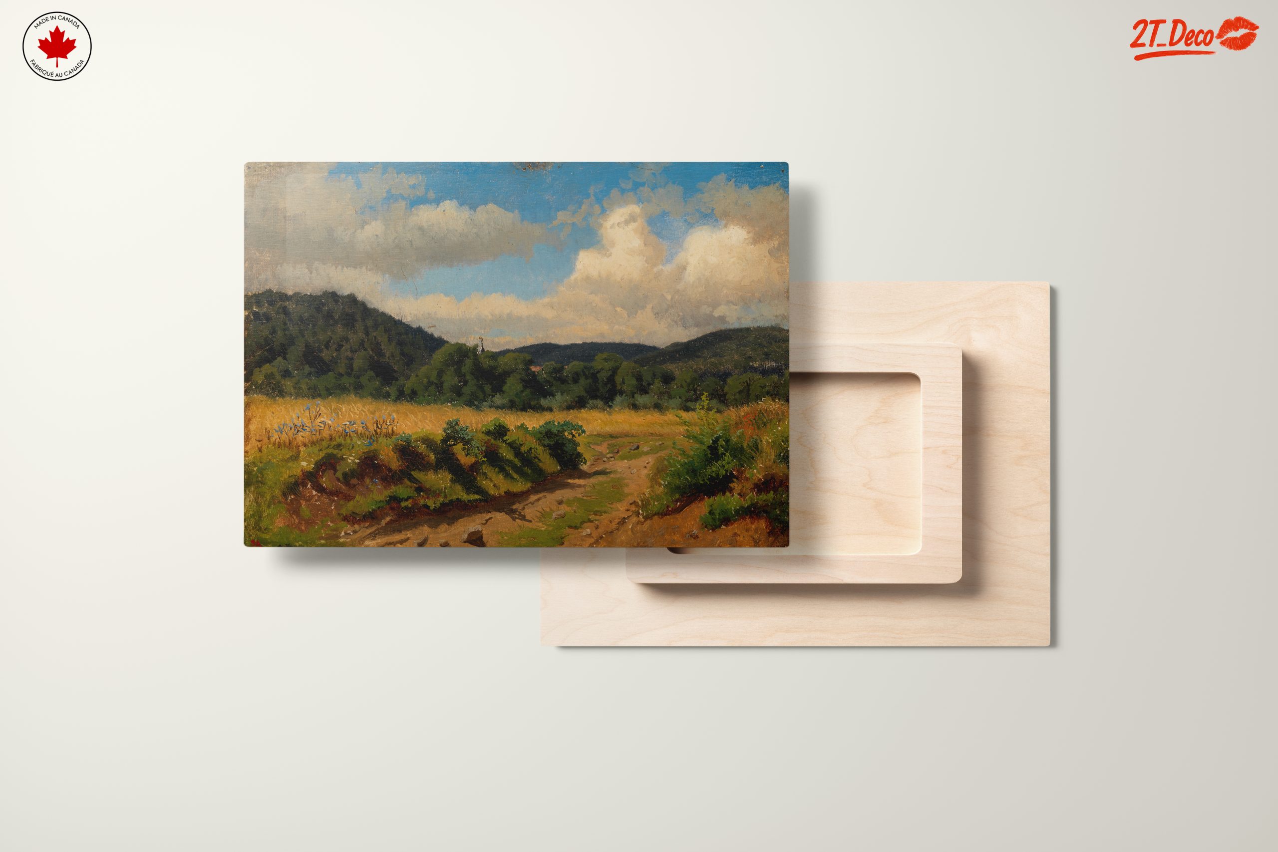 Peaceful Abstract Landscape with Hills and Clouds - Image 11