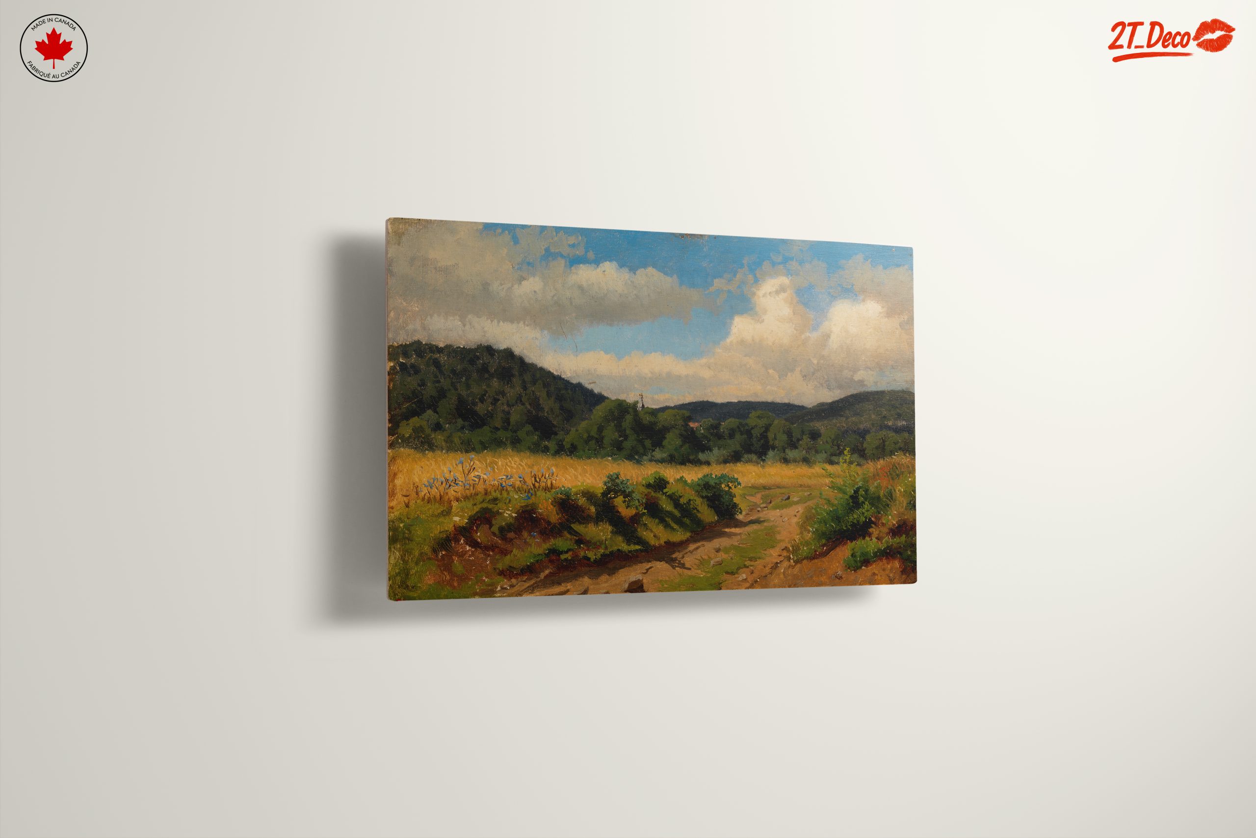 Peaceful Abstract Landscape with Hills and Clouds - Image 13