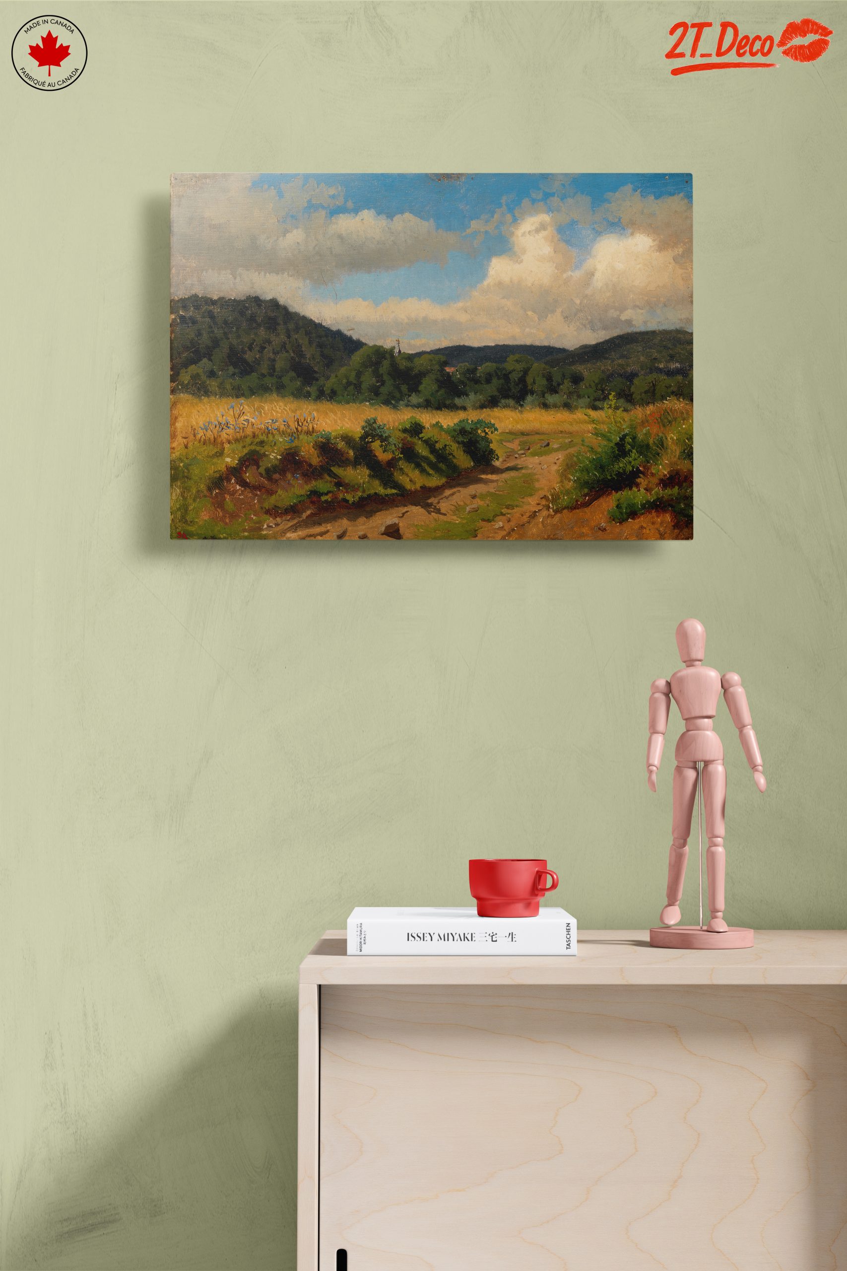 Peaceful Abstract Landscape with Hills and Clouds - Image 14