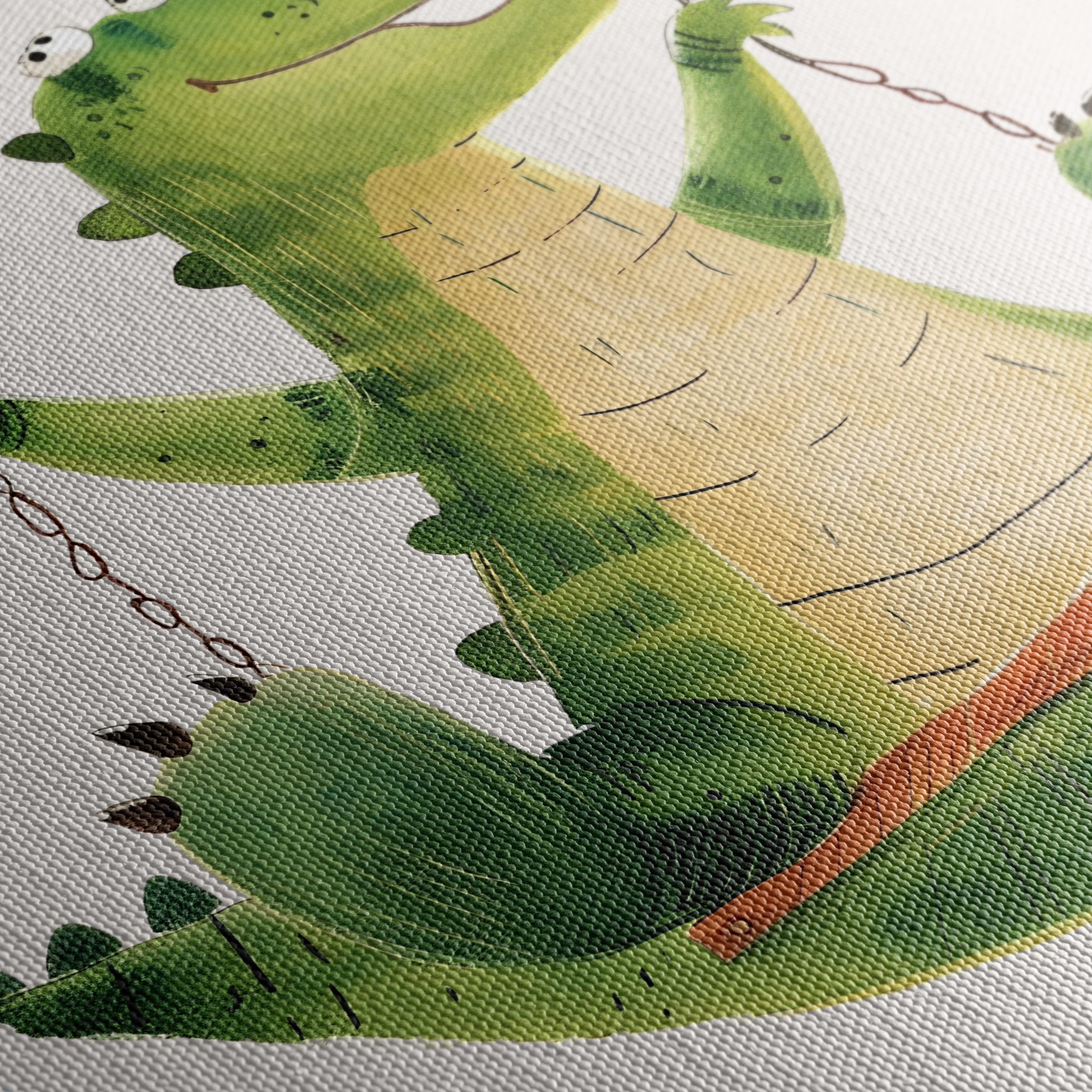 Playful Crocodile Character Swinging - Image 5
