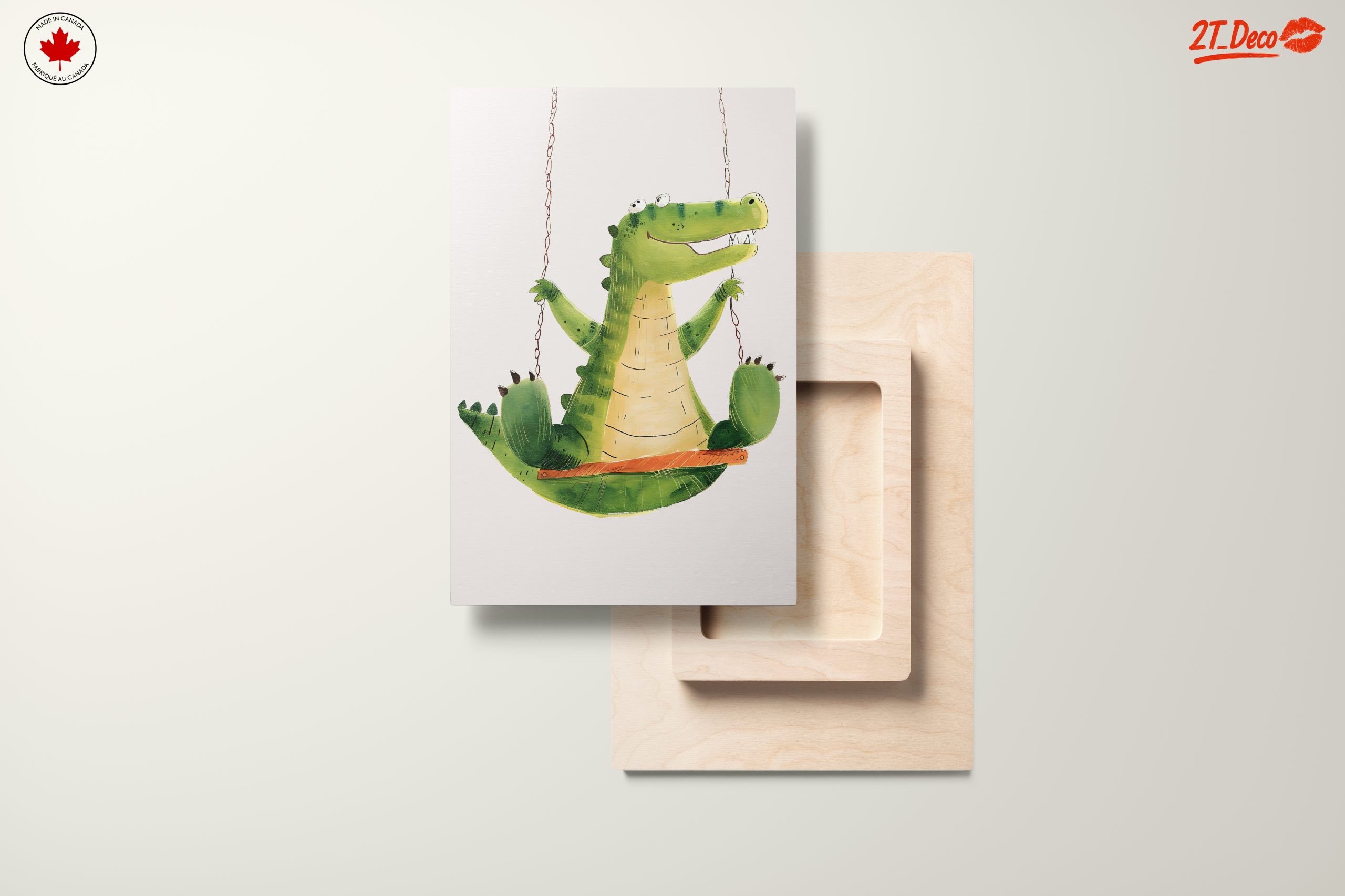 Playful Crocodile Character Swinging - Image 11