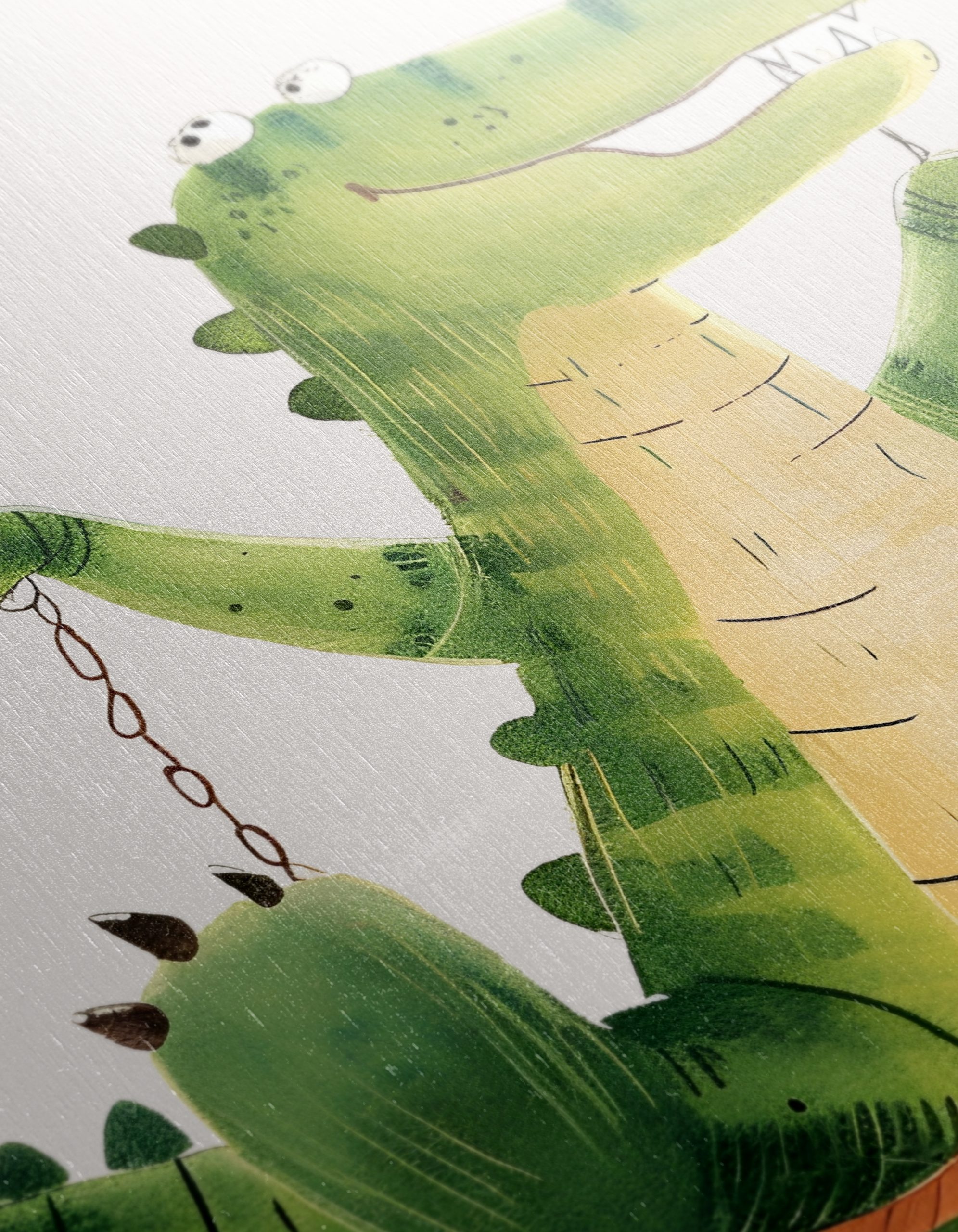 Playful Crocodile Character Swinging - Image 12