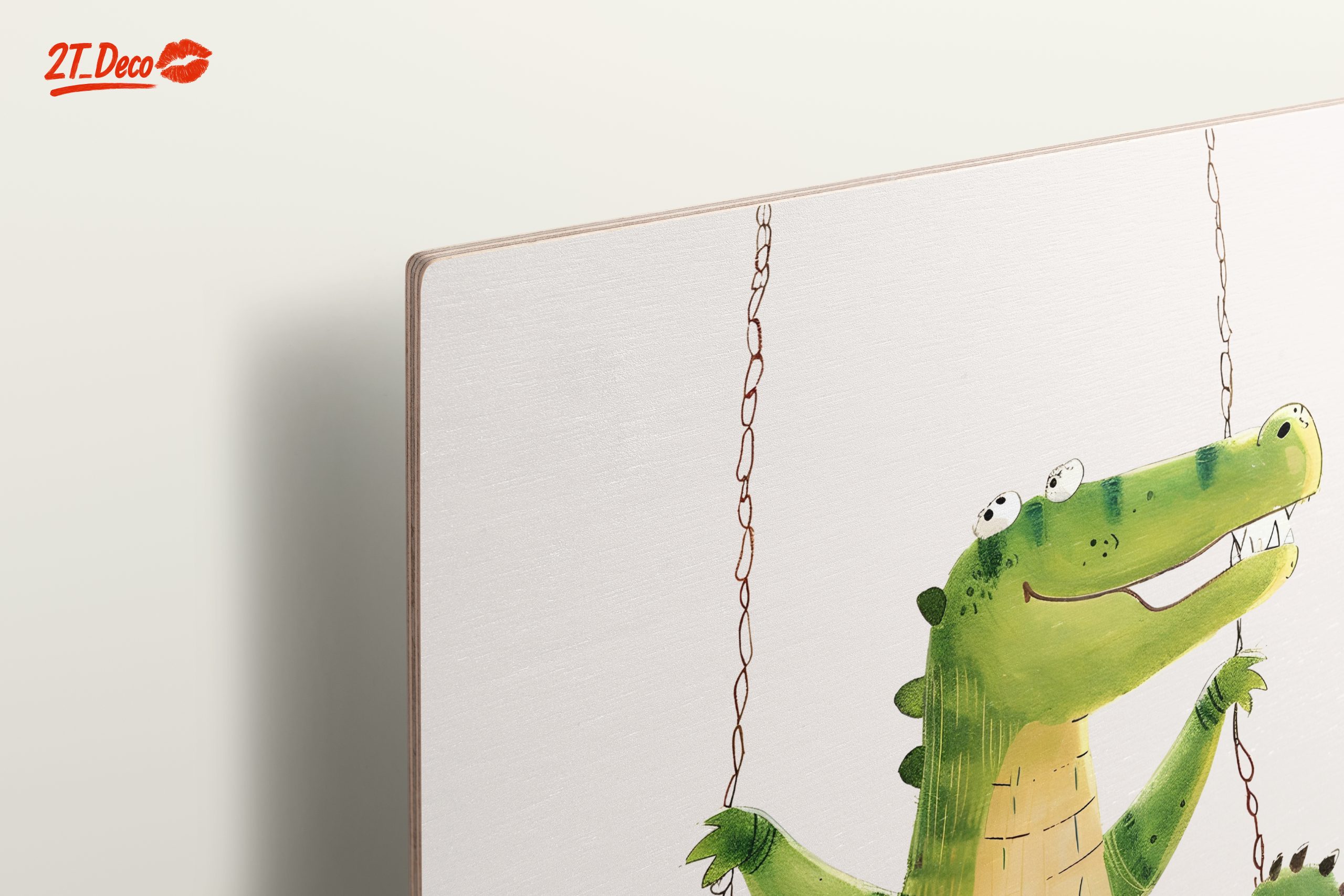 Playful Crocodile Character Swinging - Image 15