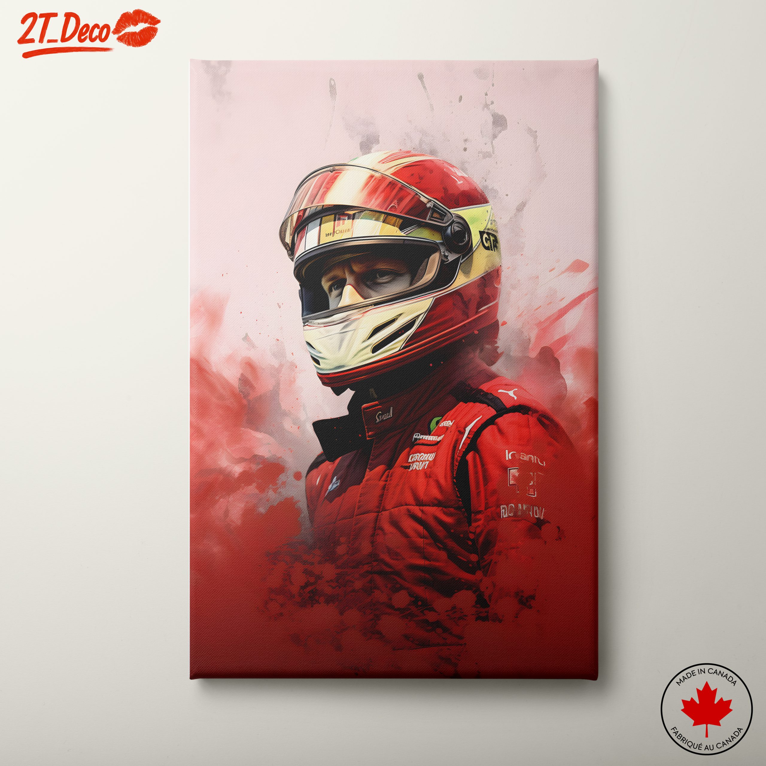 Dynamic Race Car Driver Portrait