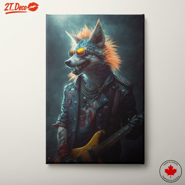 Cool Animated Character with Electric Guitar