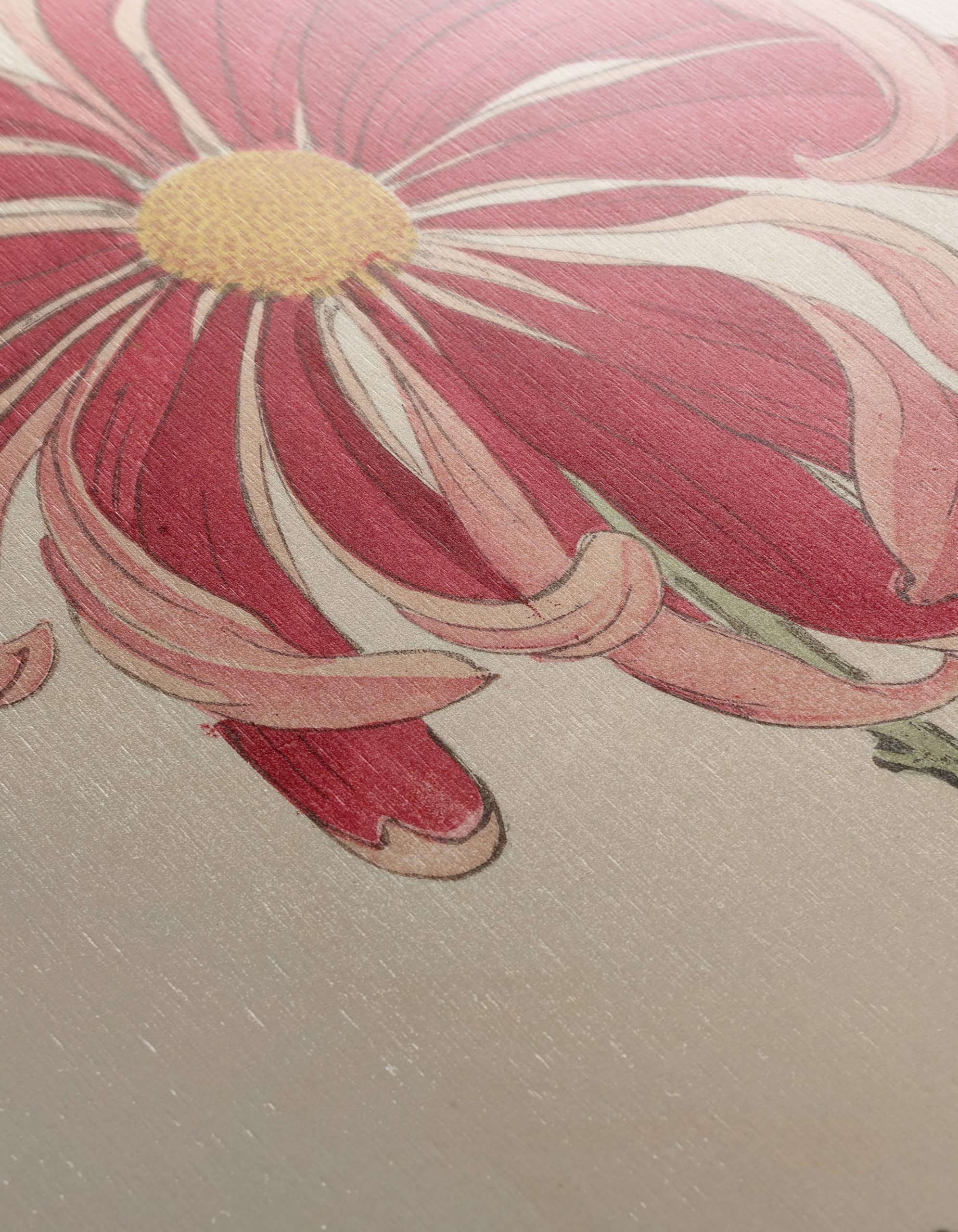 Vibrant Red Chrysanthemum Botanical Art - Image 12