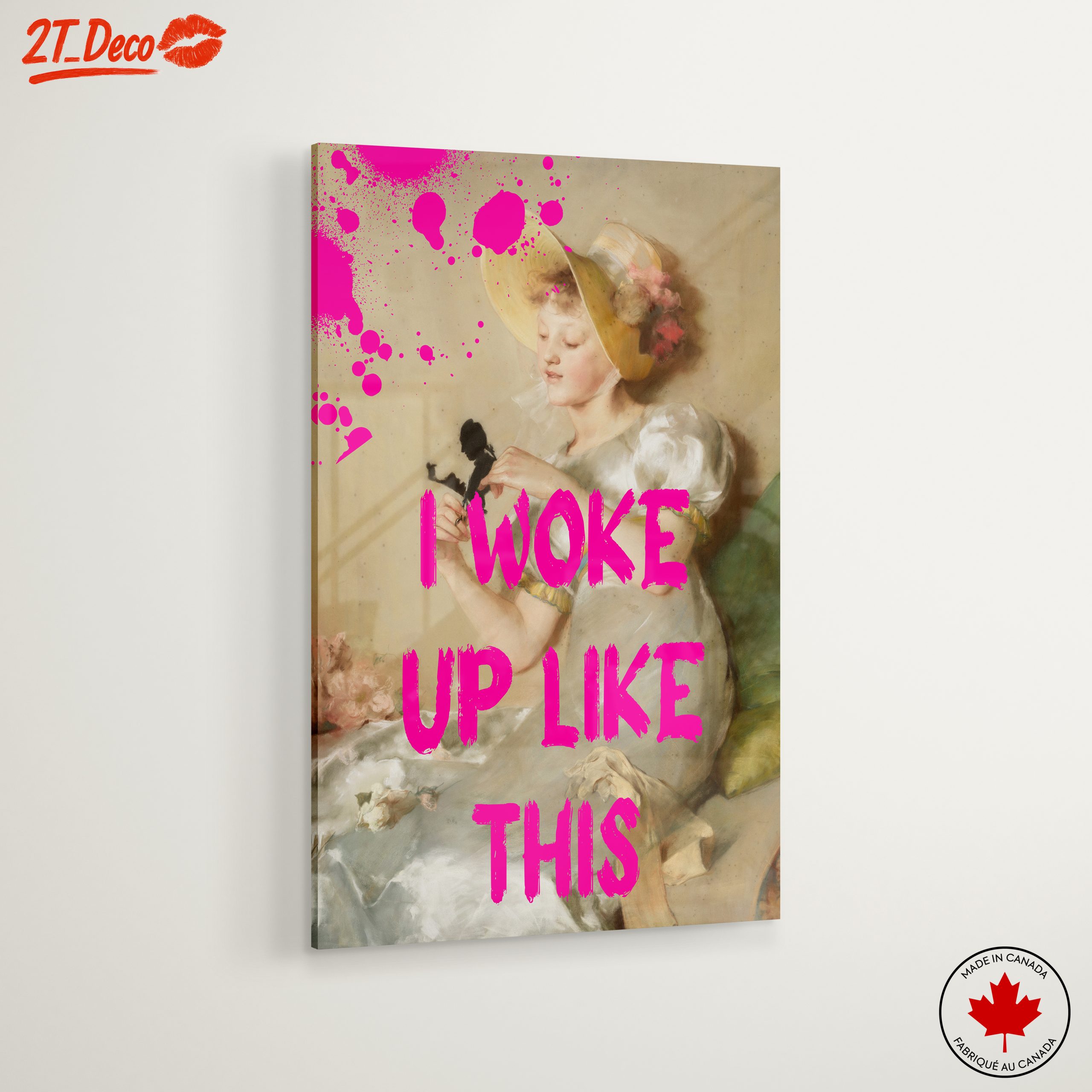 Modern Art with Bold Pink Words - Image 6