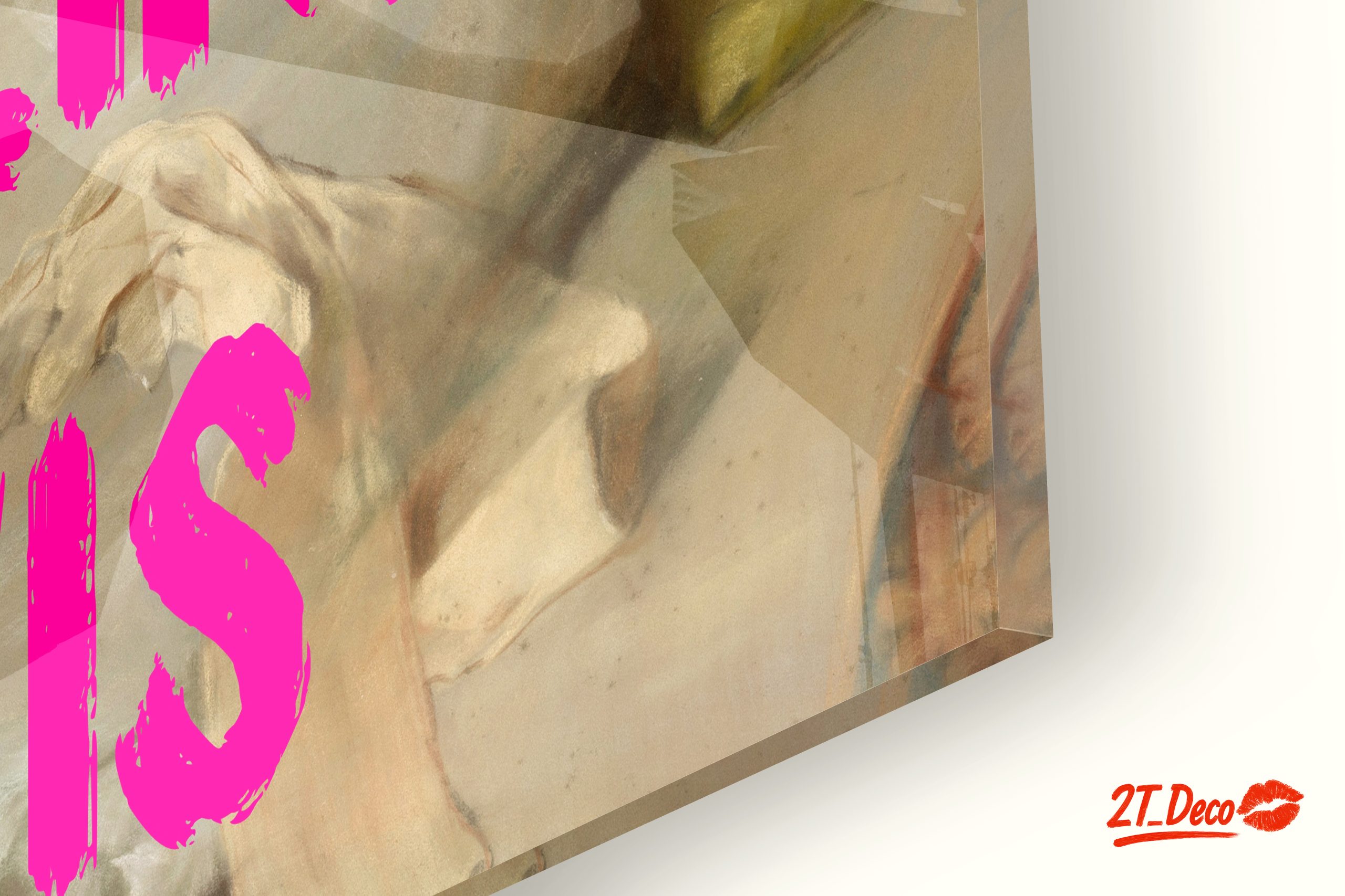 Modern Art with Bold Pink Words - Image 9