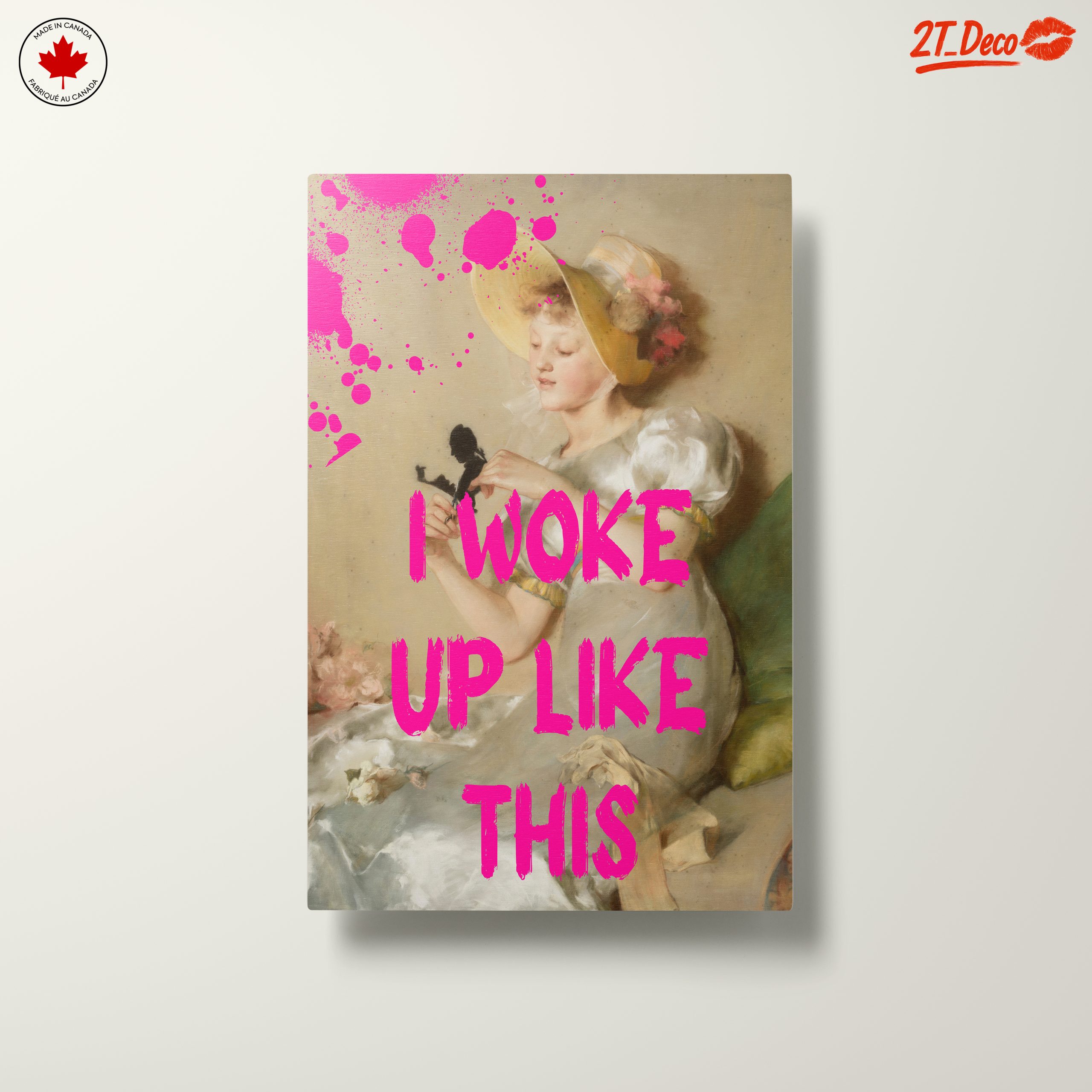 Modern Art with Bold Pink Words - Image 10