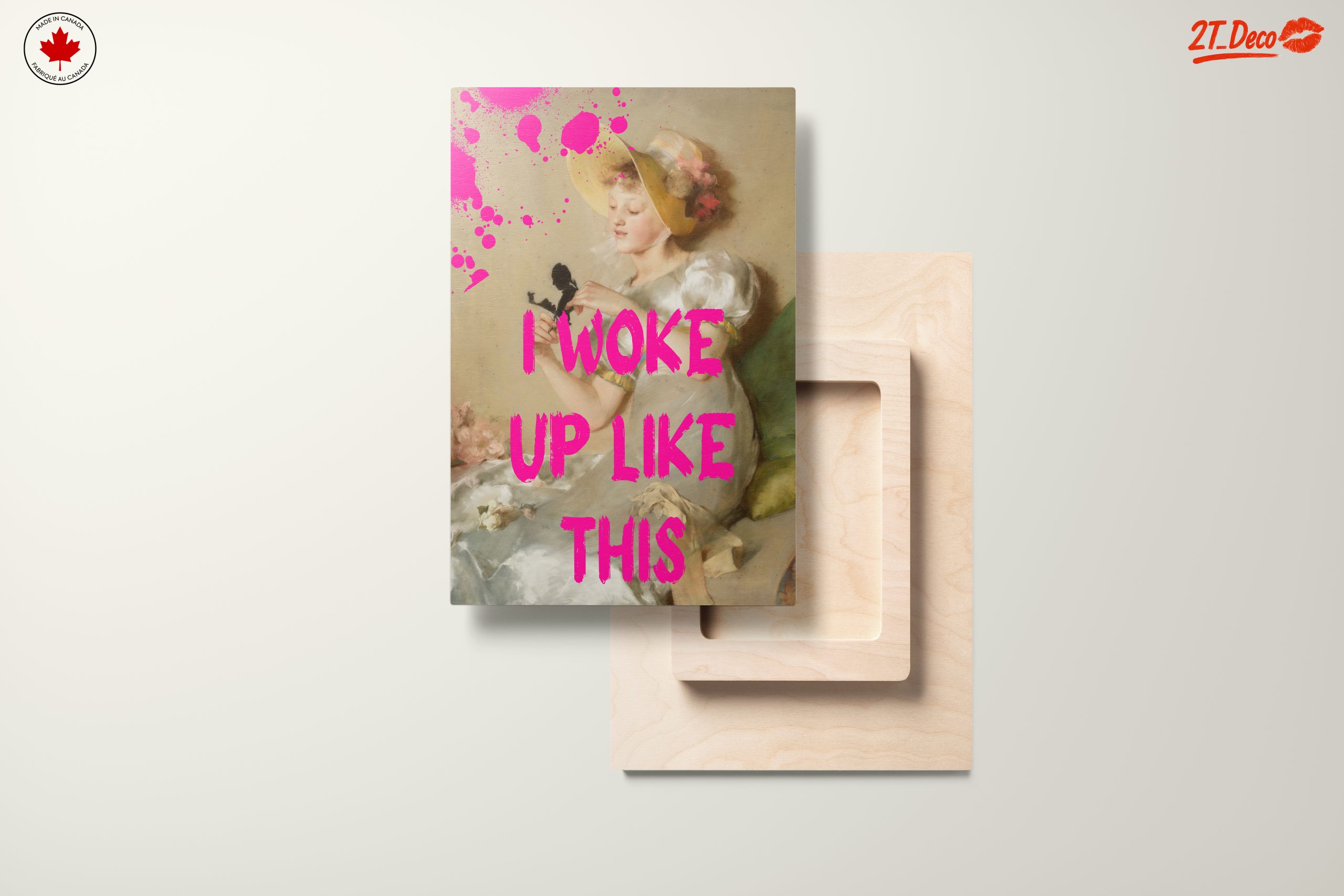 Modern Art with Bold Pink Words - Image 11