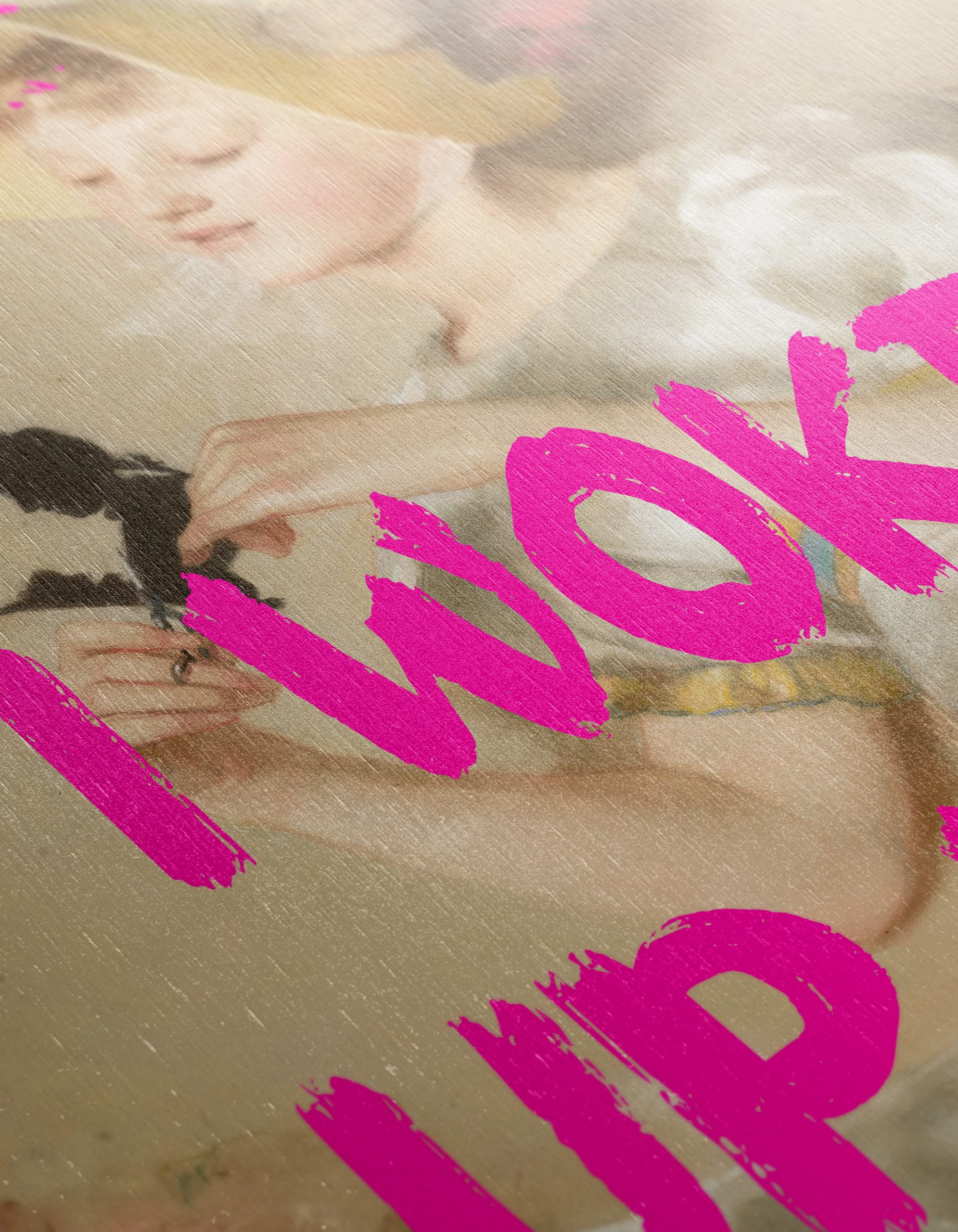 Modern Art with Bold Pink Words - Image 12