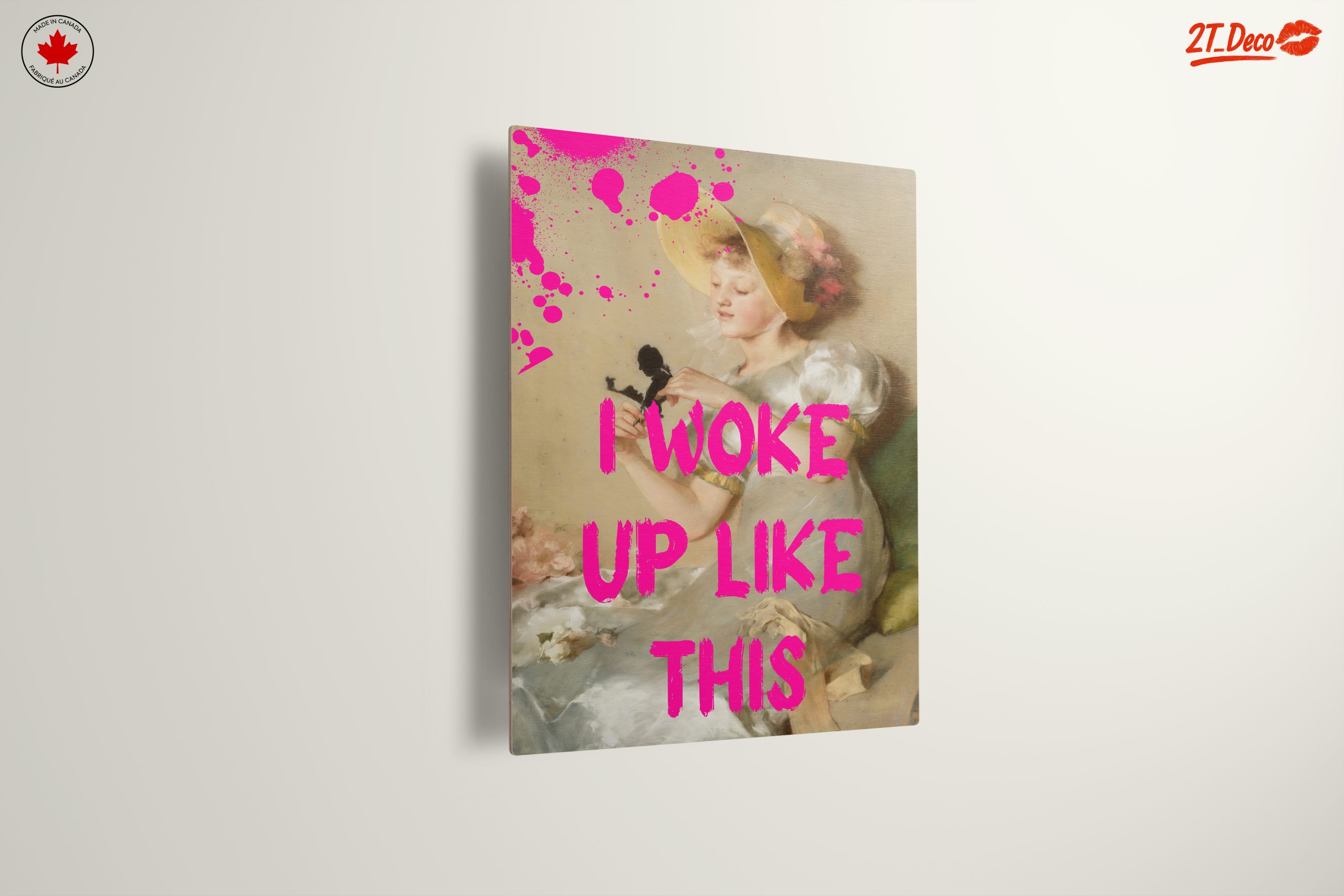 Modern Art with Bold Pink Words - Image 13