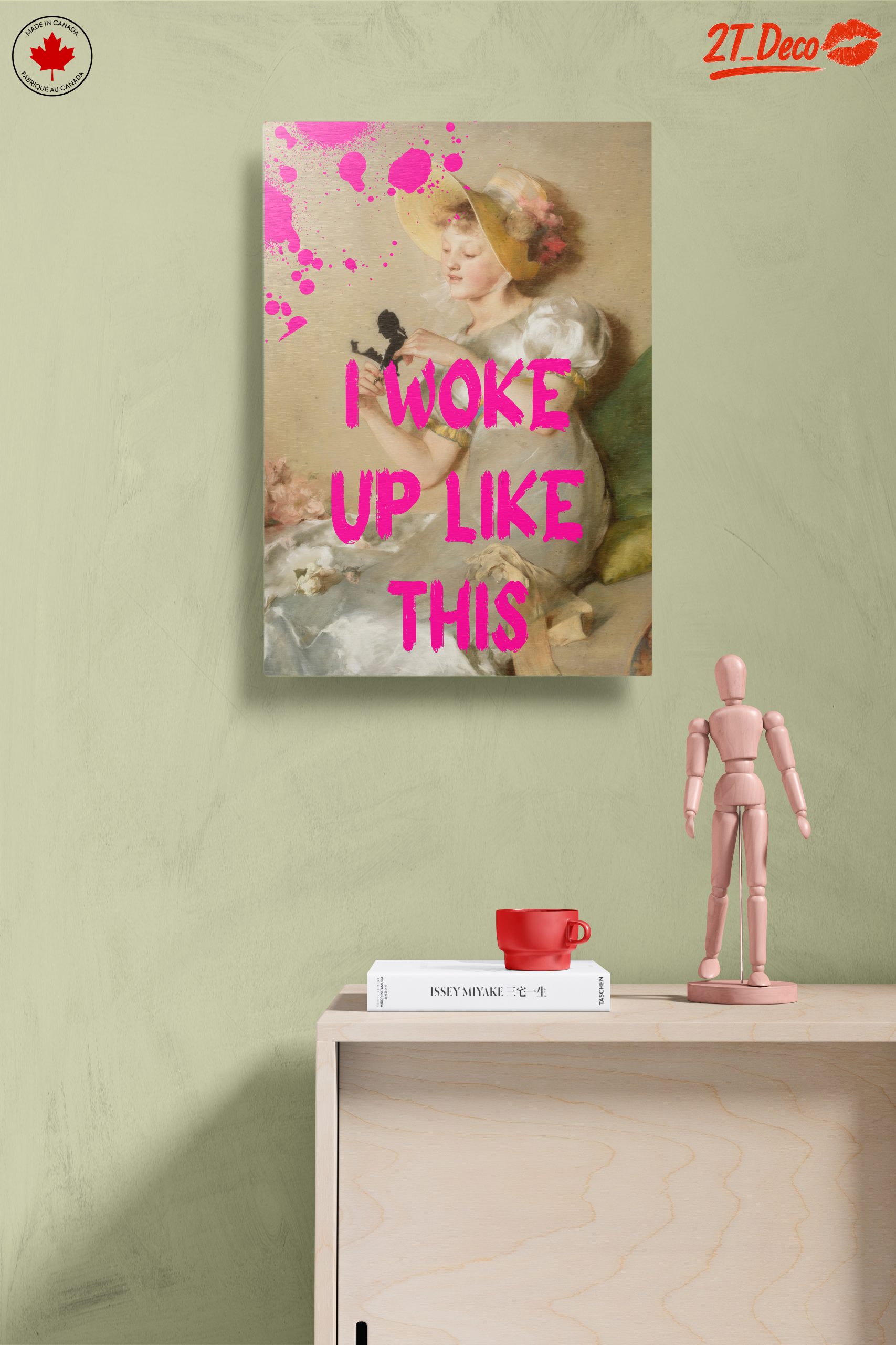Modern Art with Bold Pink Words - Image 14