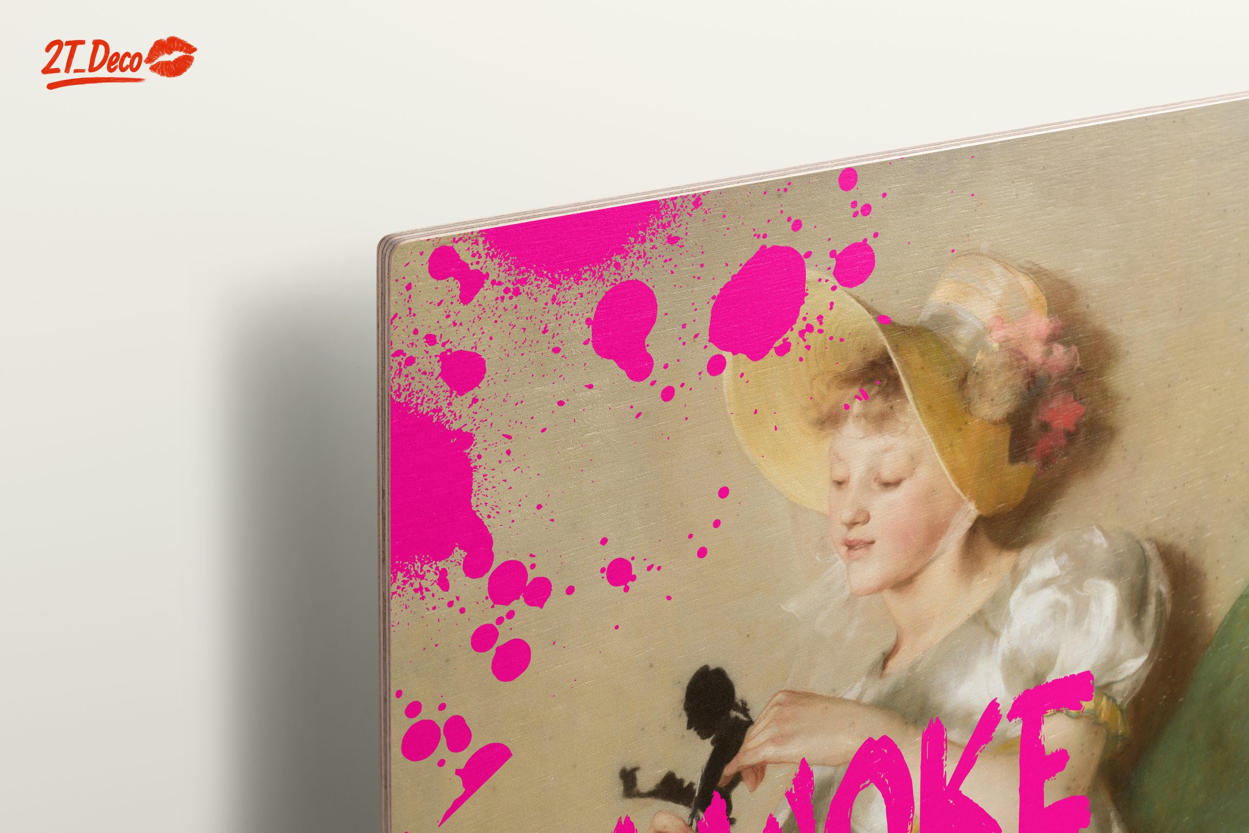Modern Art with Bold Pink Words - Image 15
