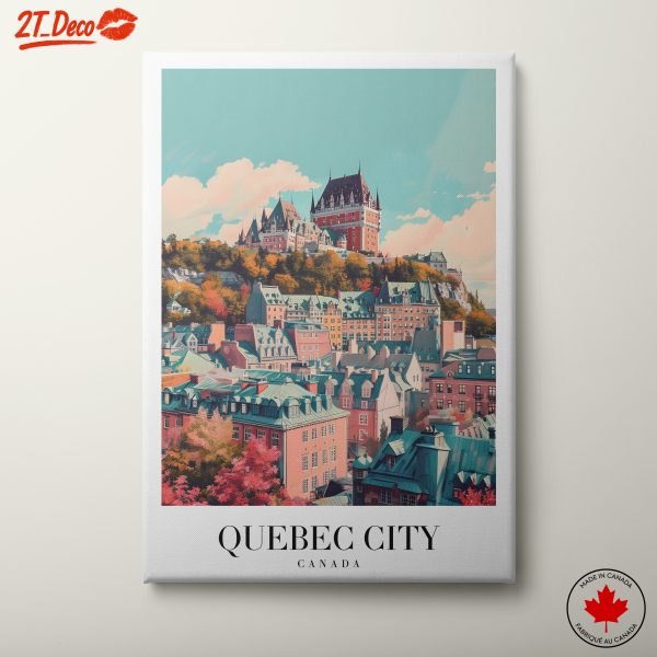 Stylized Quebec City Landscape