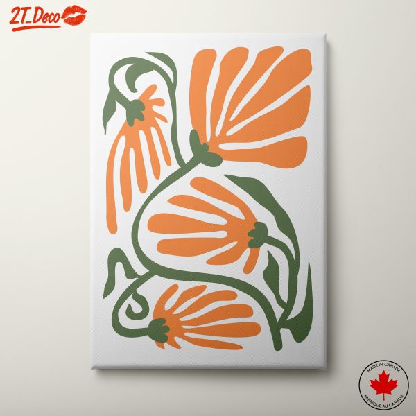 Stylized Floral Artwork in Vibrant Colors 2