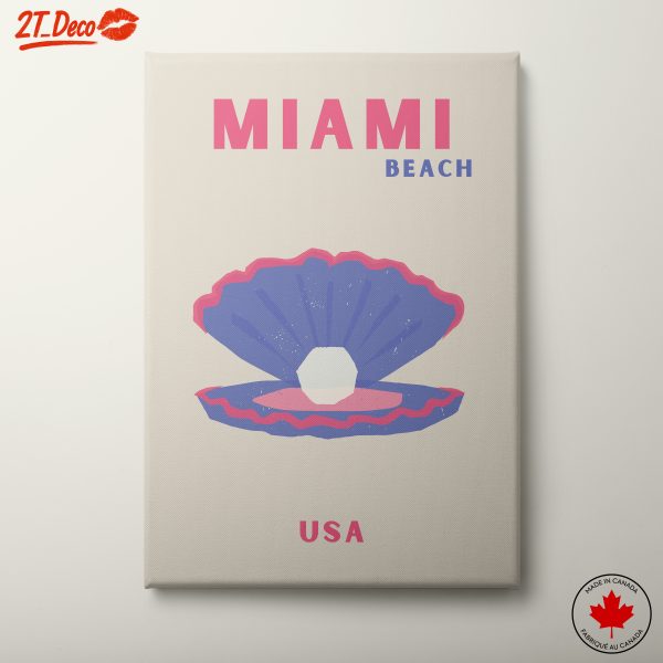 Miami Beach Travel Artwork Featuring an Oyster