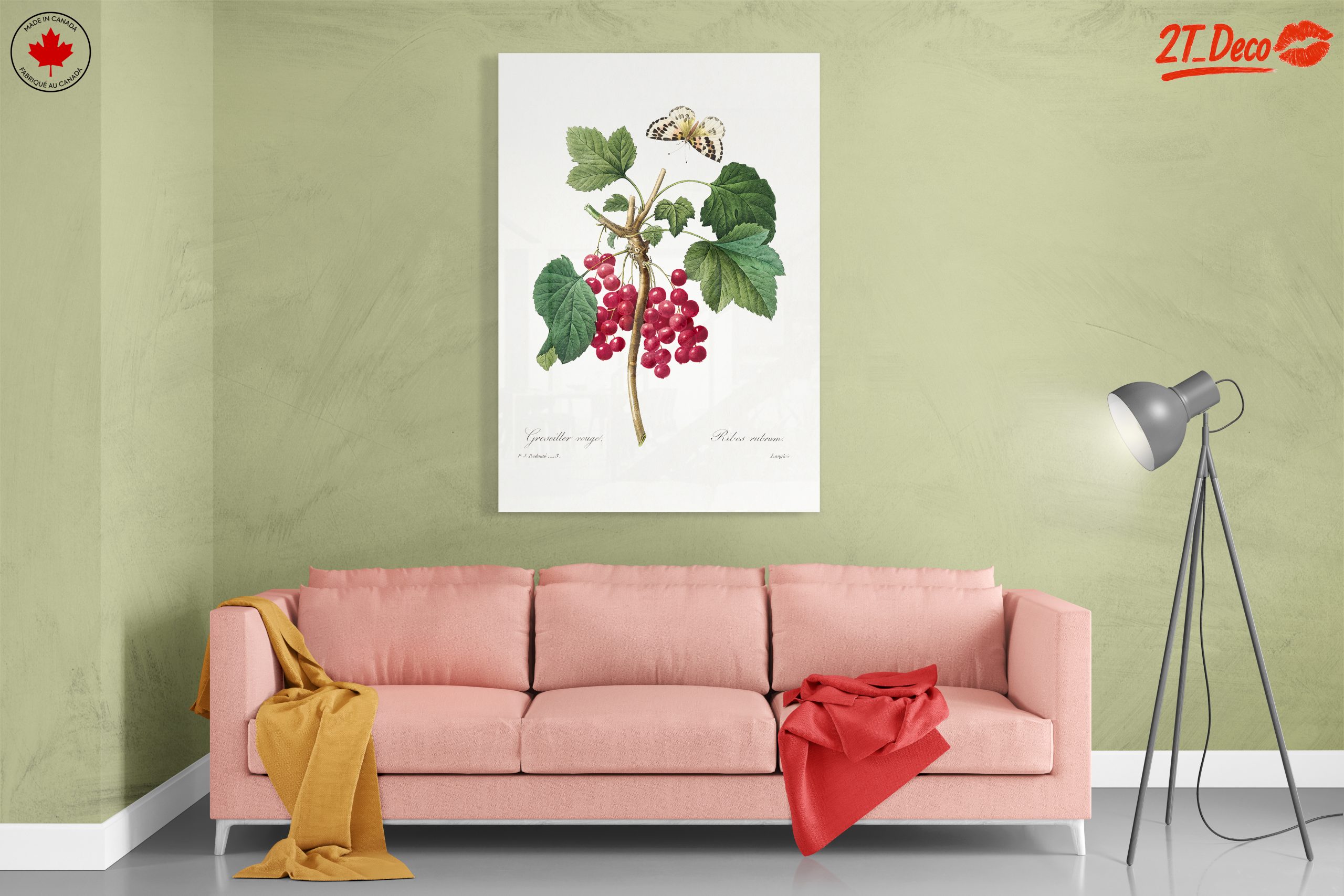 Red Currants and Butterfly Botanical Art - Image 7