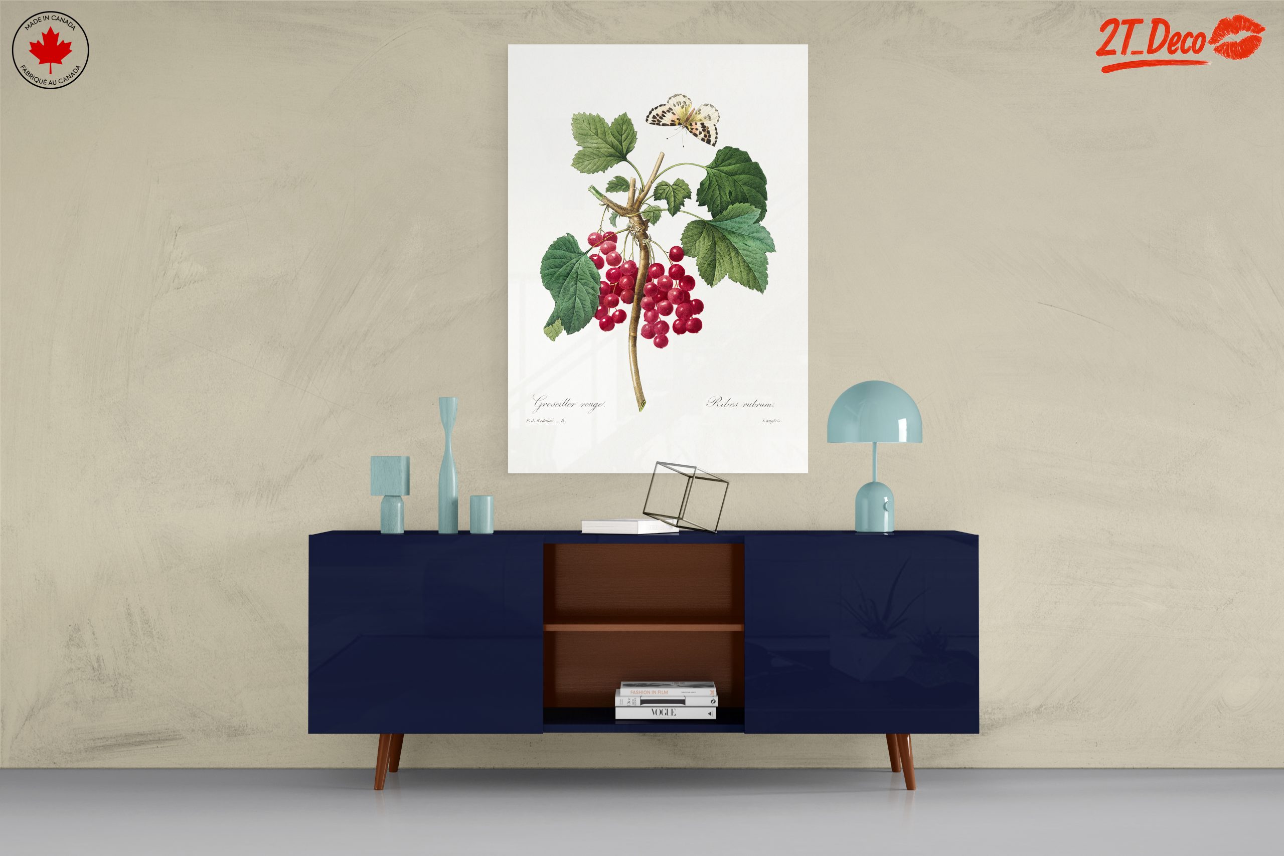 Red Currants and Butterfly Botanical Art - Image 8
