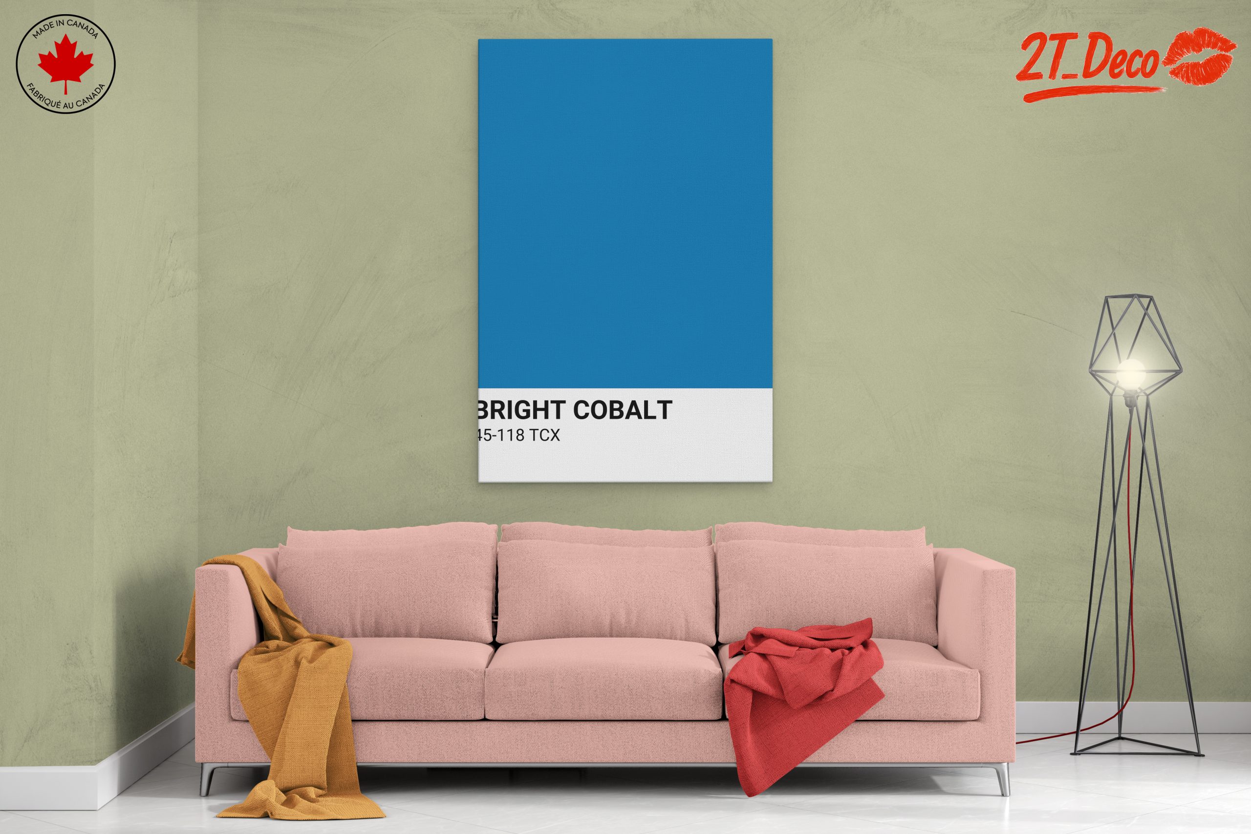 Bright Cobalt Solid Color Artwork - Image 2