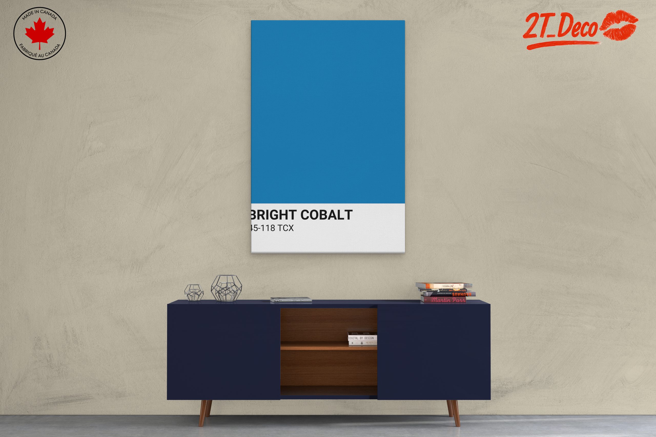 Bright Cobalt Solid Color Artwork - Image 3