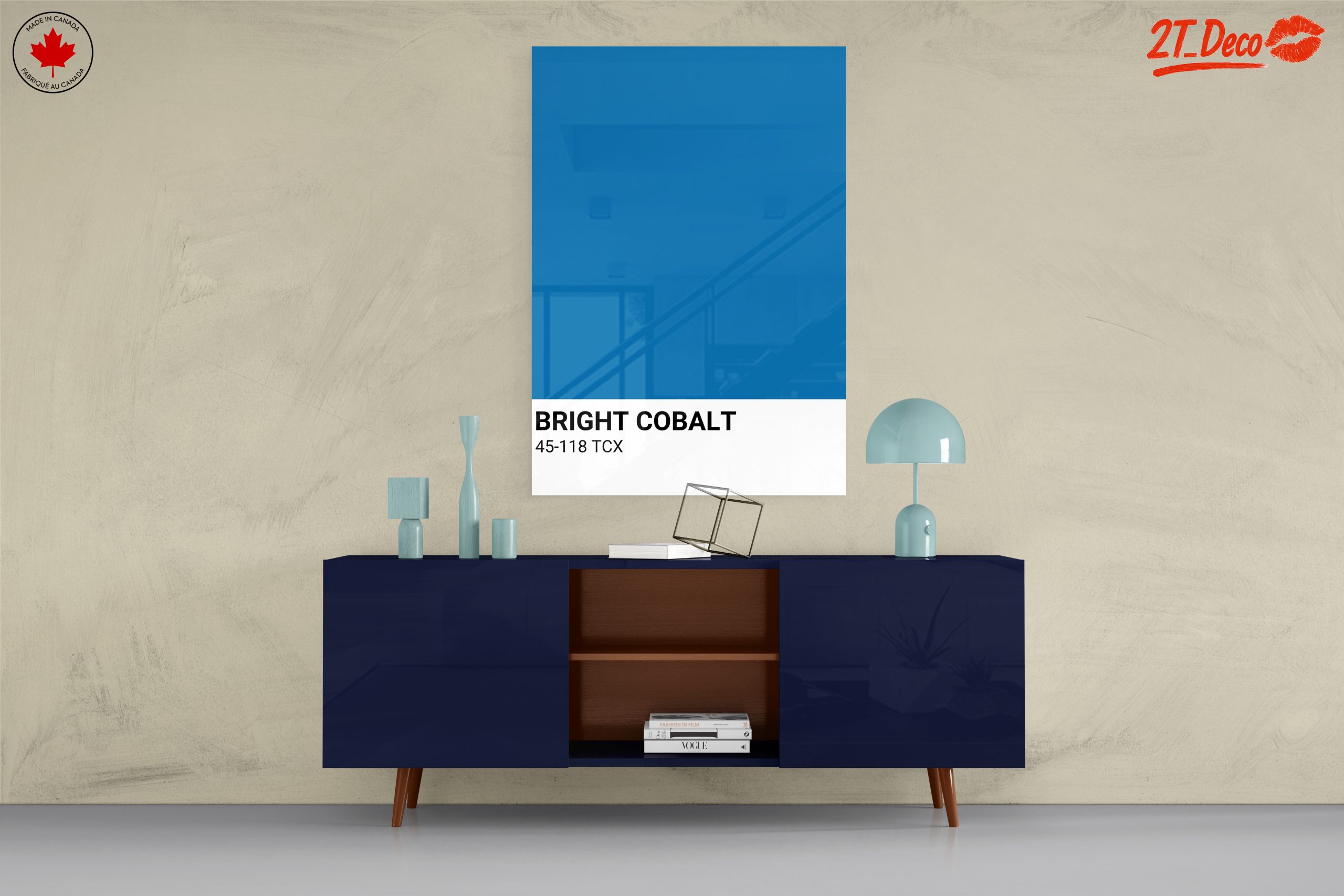 Bright Cobalt Solid Color Artwork - Image 8