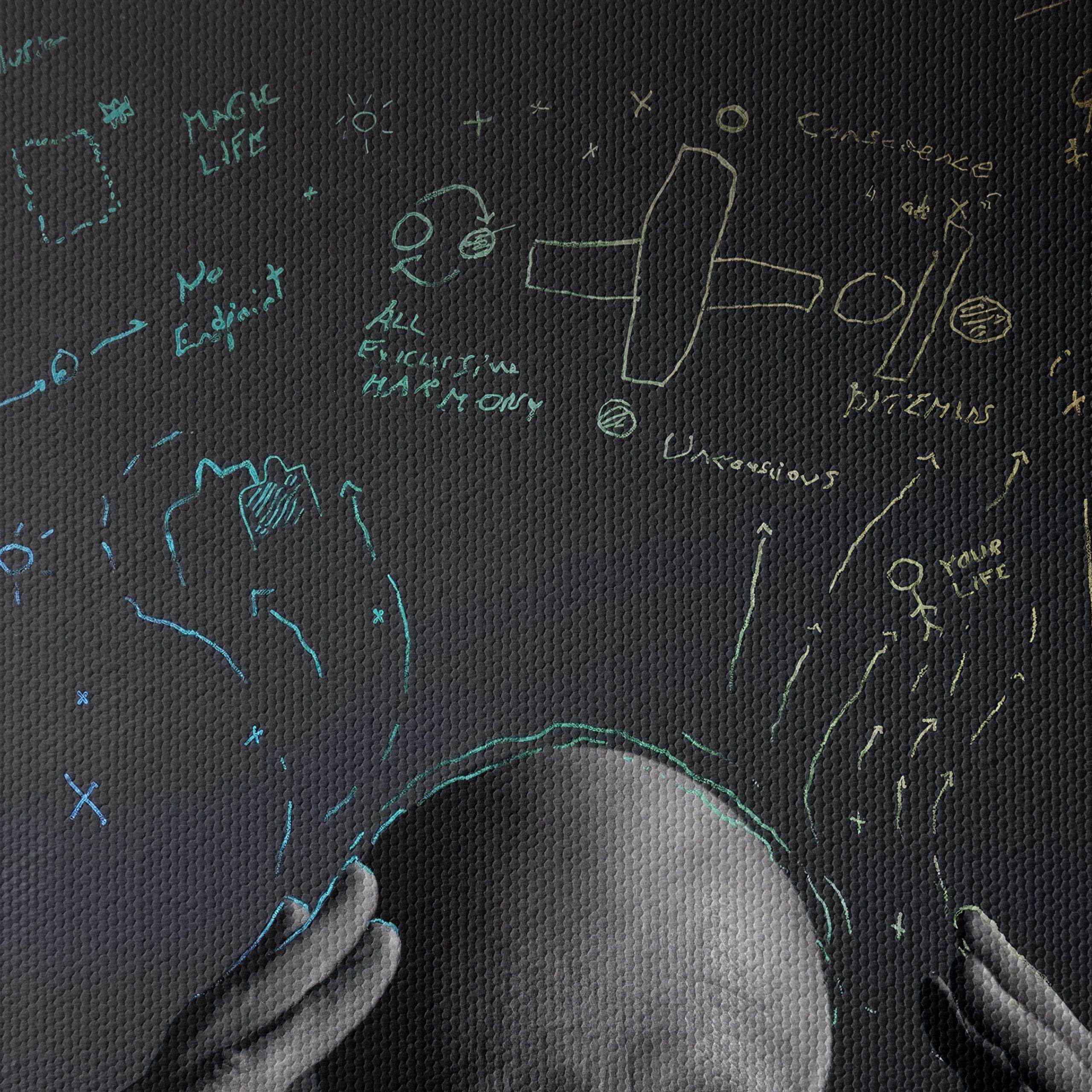 Thoughtful Contemporary Portrait with Abstract Elements - Image 4