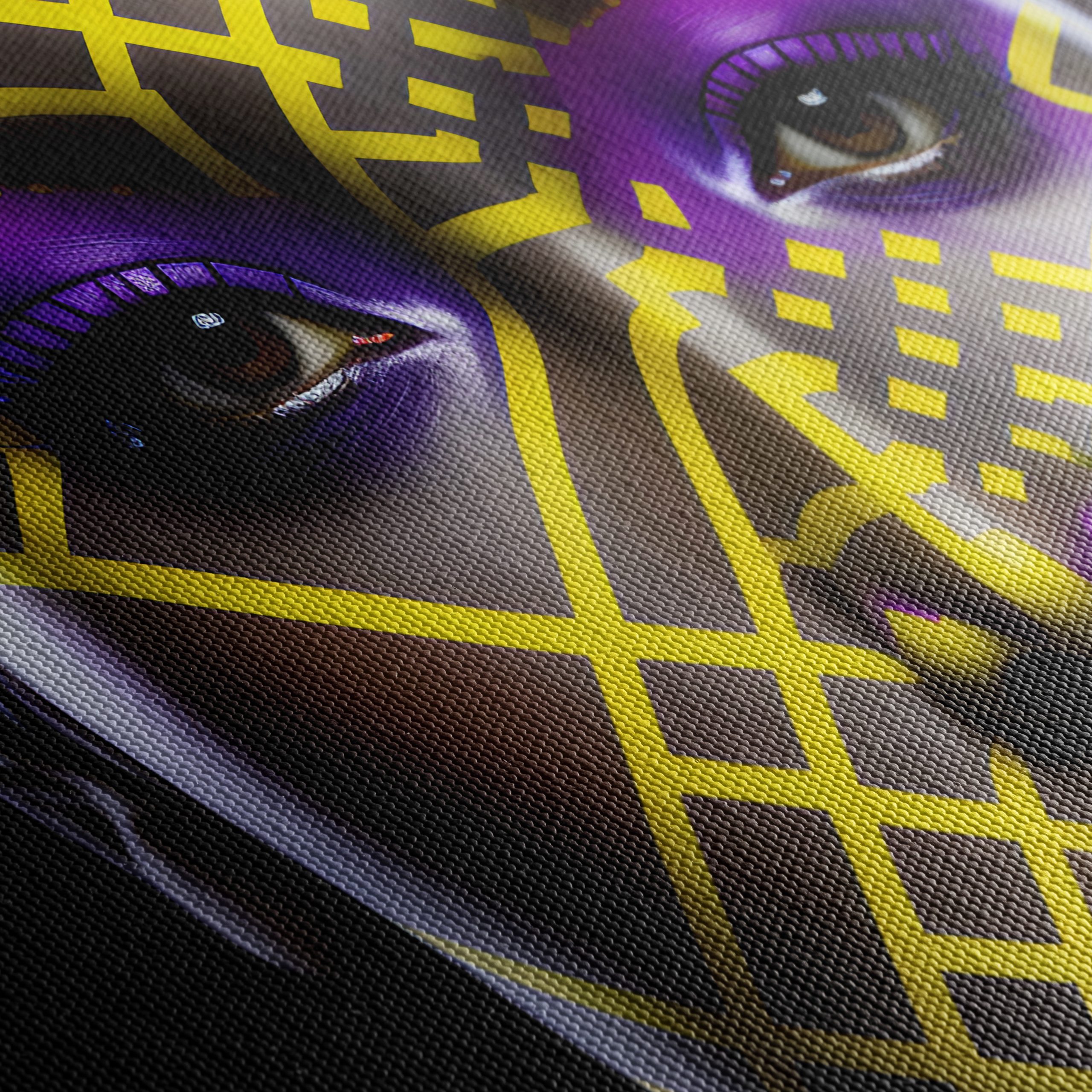 Vibrant Contemporary Portrait with Artistic Patterns - Image 5