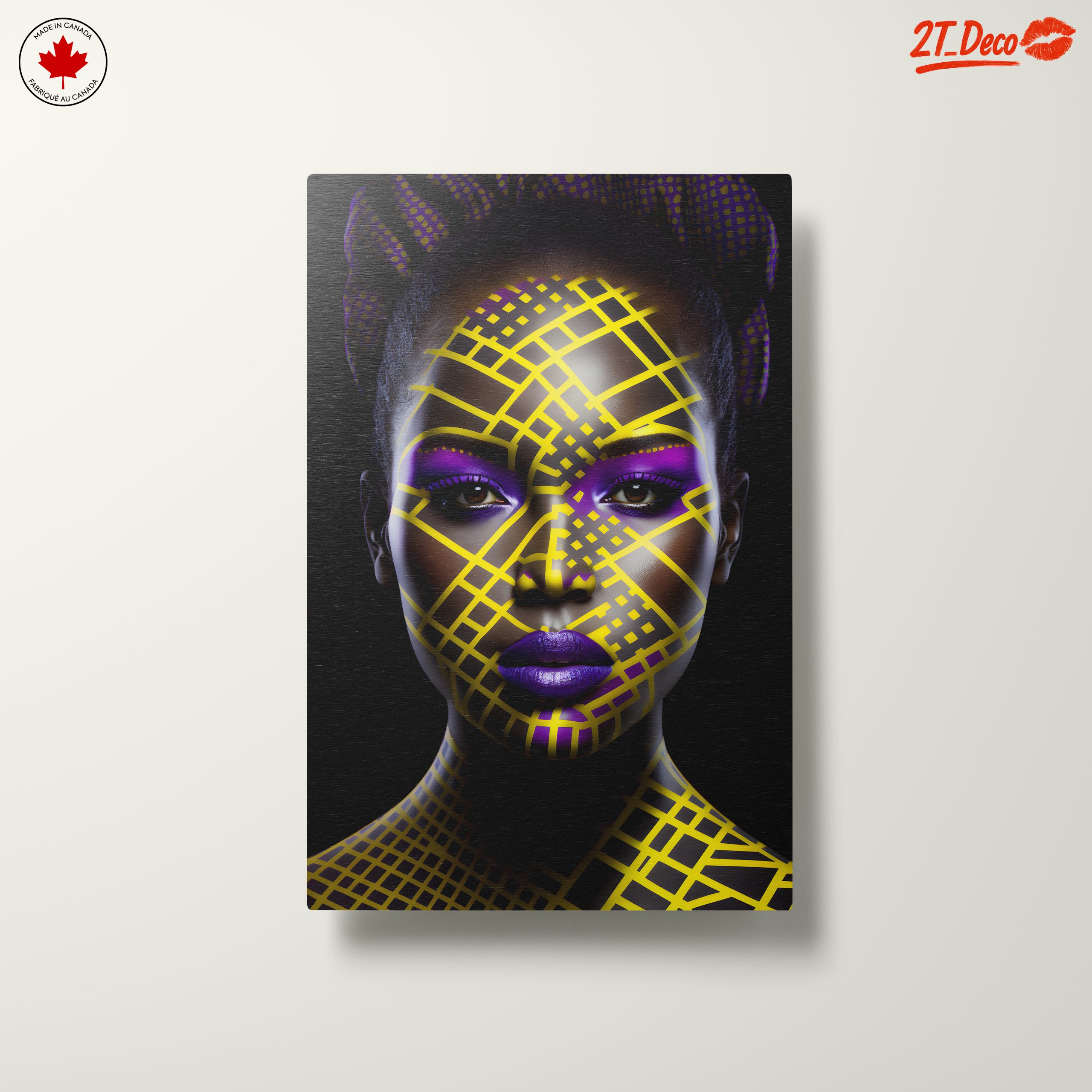 Vibrant Contemporary Portrait with Artistic Patterns - Image 10