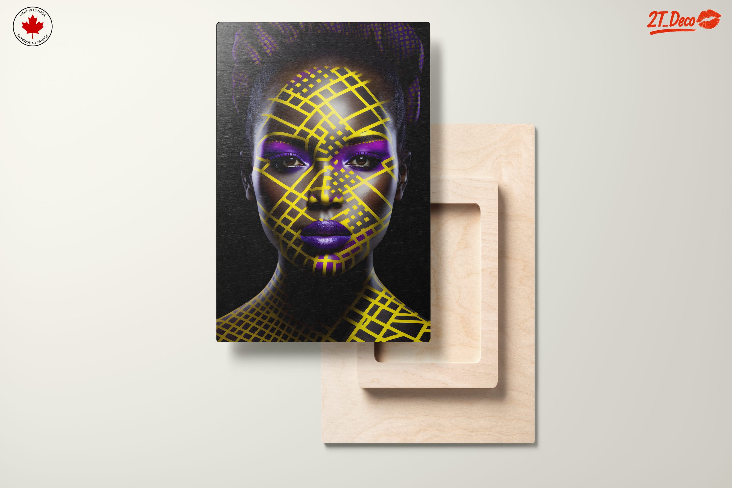 Vibrant Contemporary Portrait with Artistic Patterns - Image 11