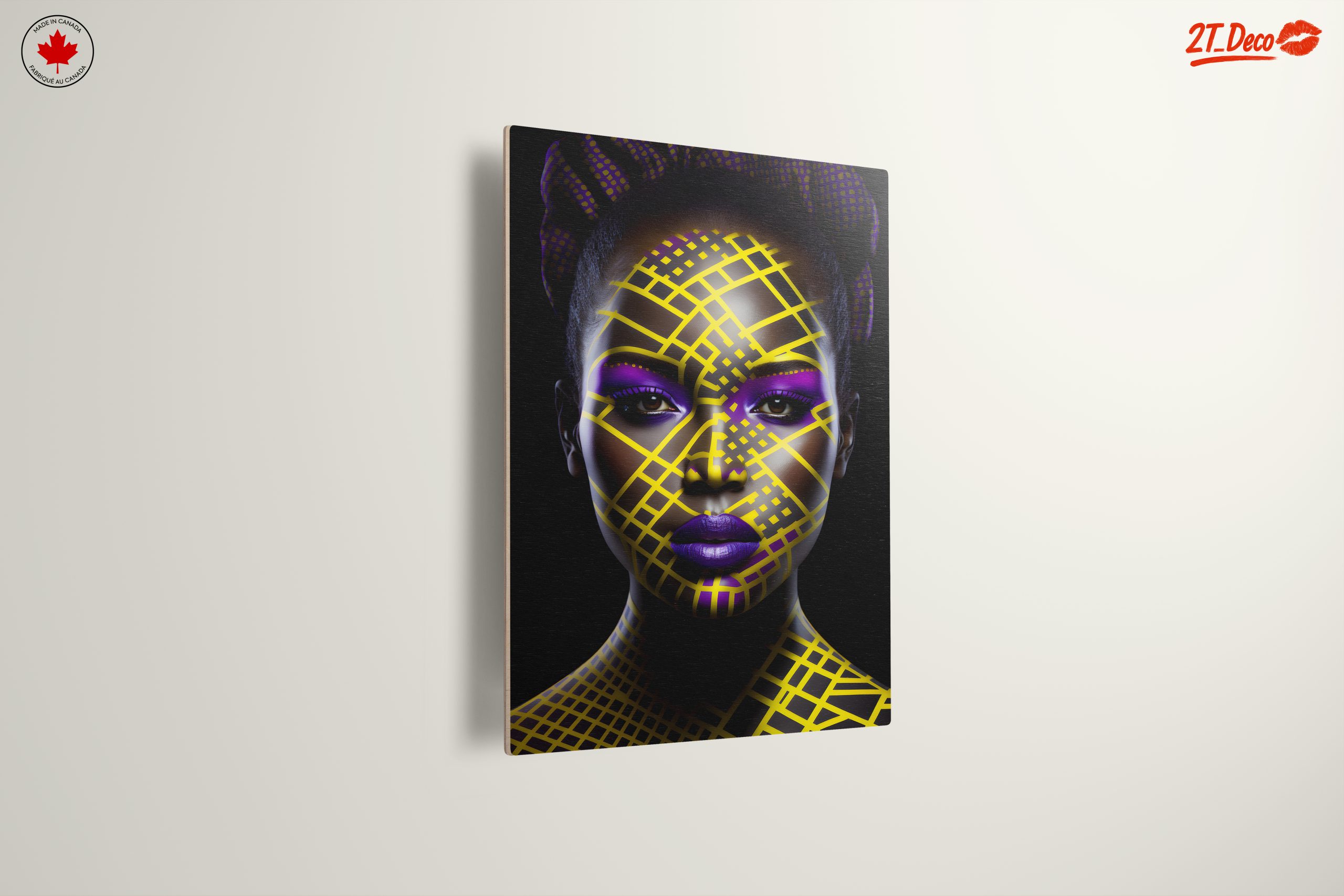 Vibrant Contemporary Portrait with Artistic Patterns - Image 13