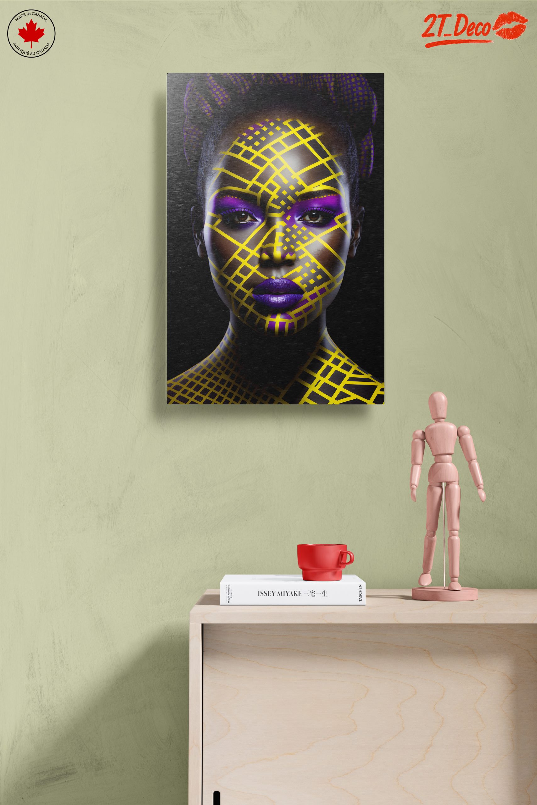 Vibrant Contemporary Portrait with Artistic Patterns - Image 14