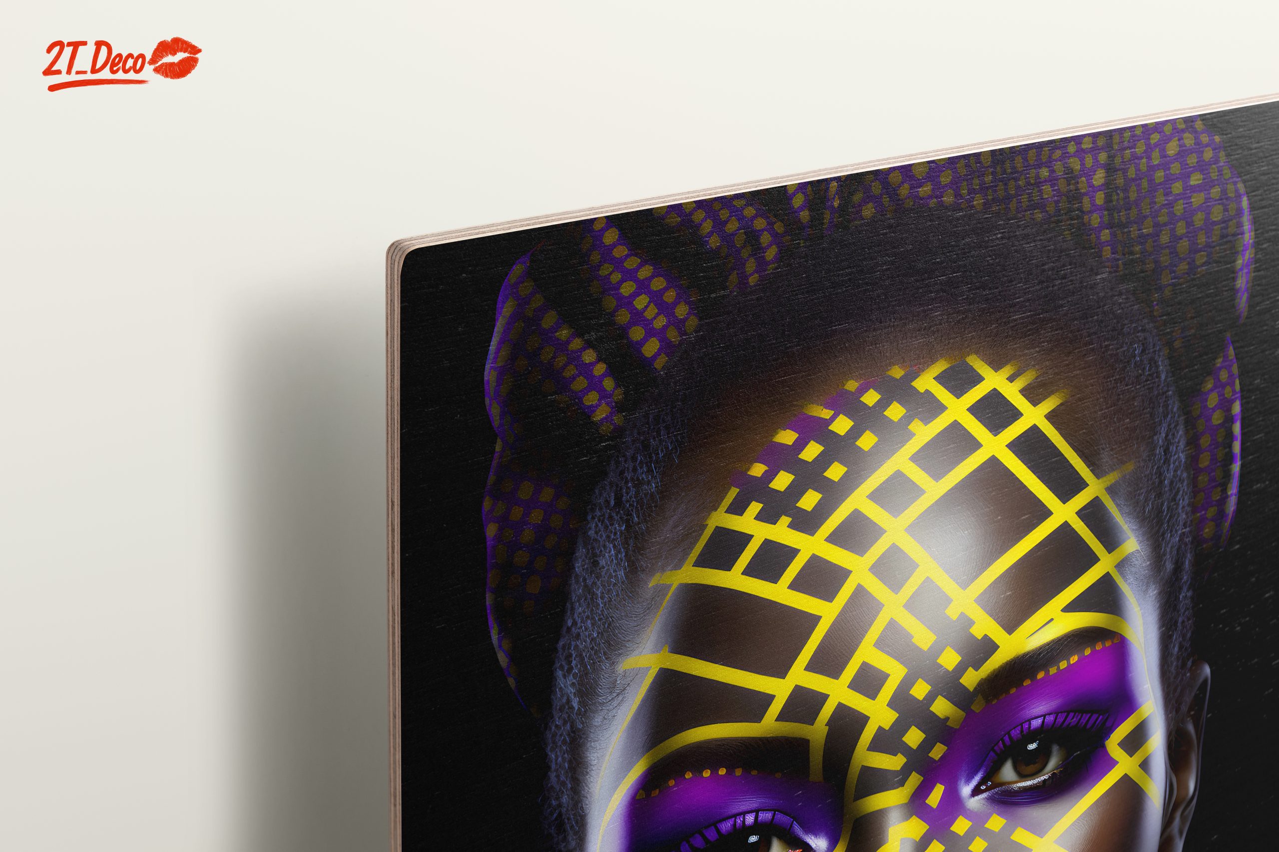 Vibrant Contemporary Portrait with Artistic Patterns - Image 15