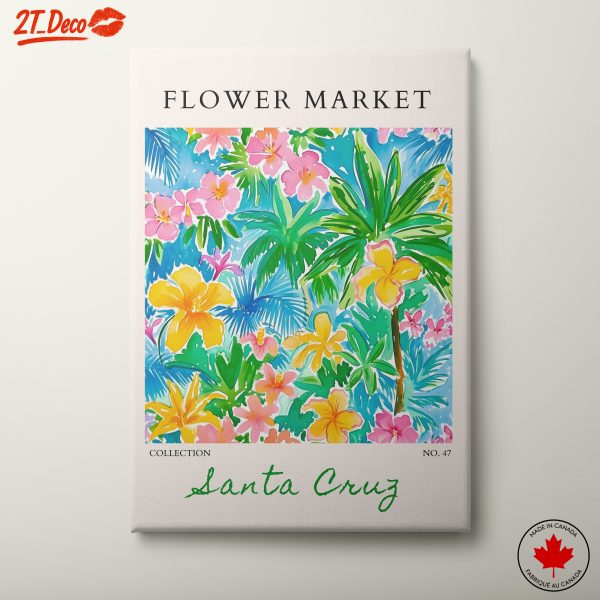 Vibrant Flower Market Scene in Santa Cruz