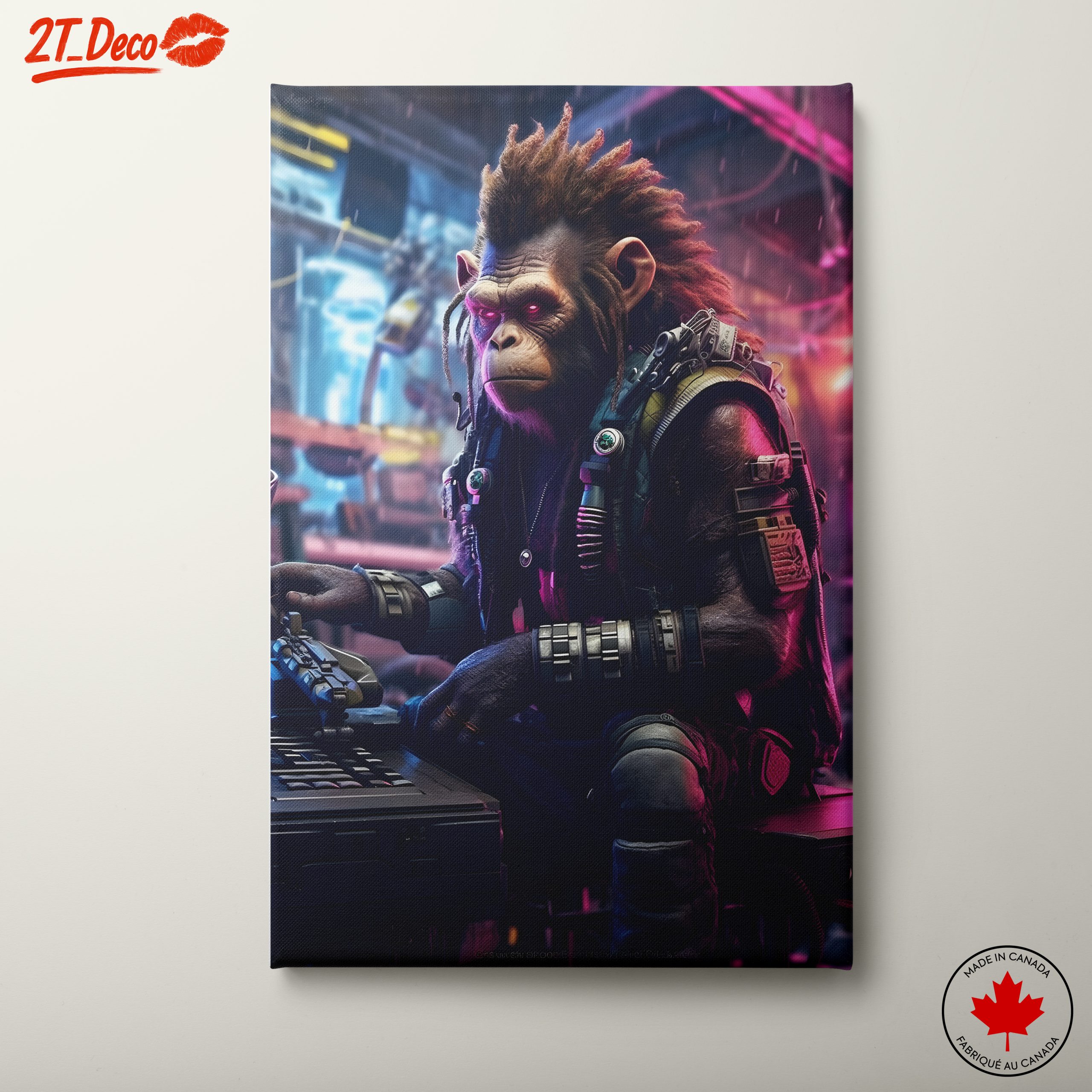 Cybernetic Monkey Fantasy Character Art