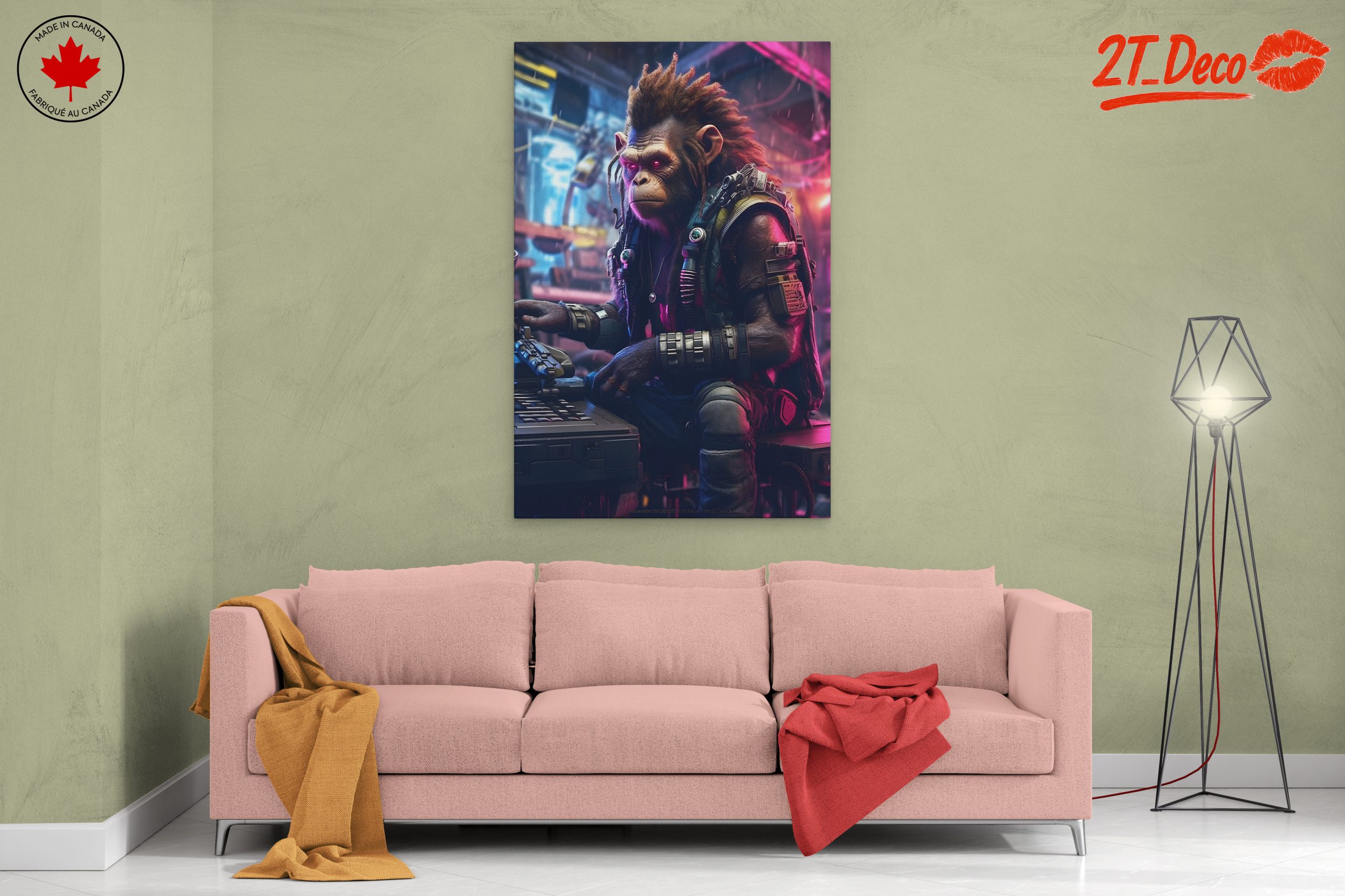 Cybernetic Monkey Fantasy Character Art - Image 2