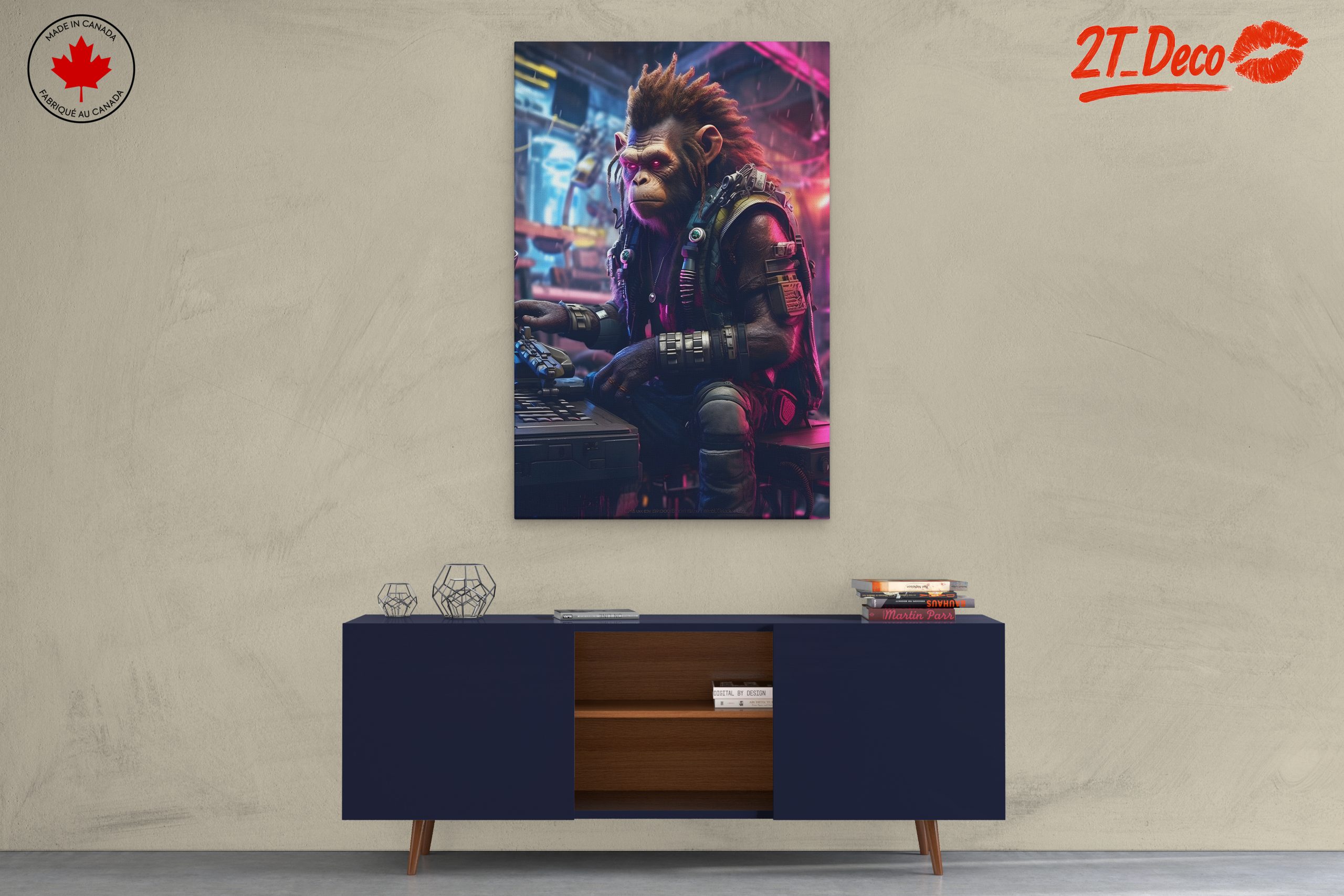 Cybernetic Monkey Fantasy Character Art - Image 3