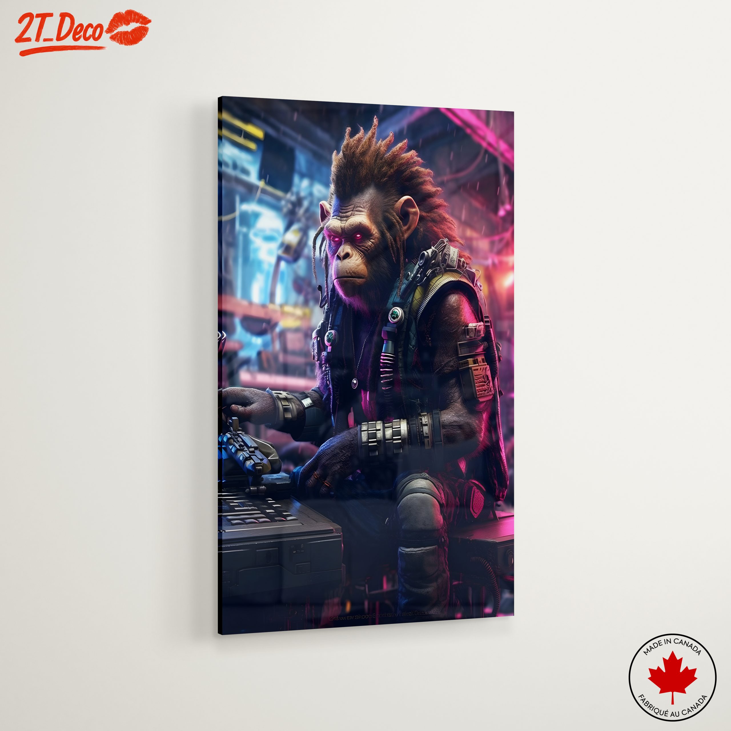 Cybernetic Monkey Fantasy Character Art - Image 6