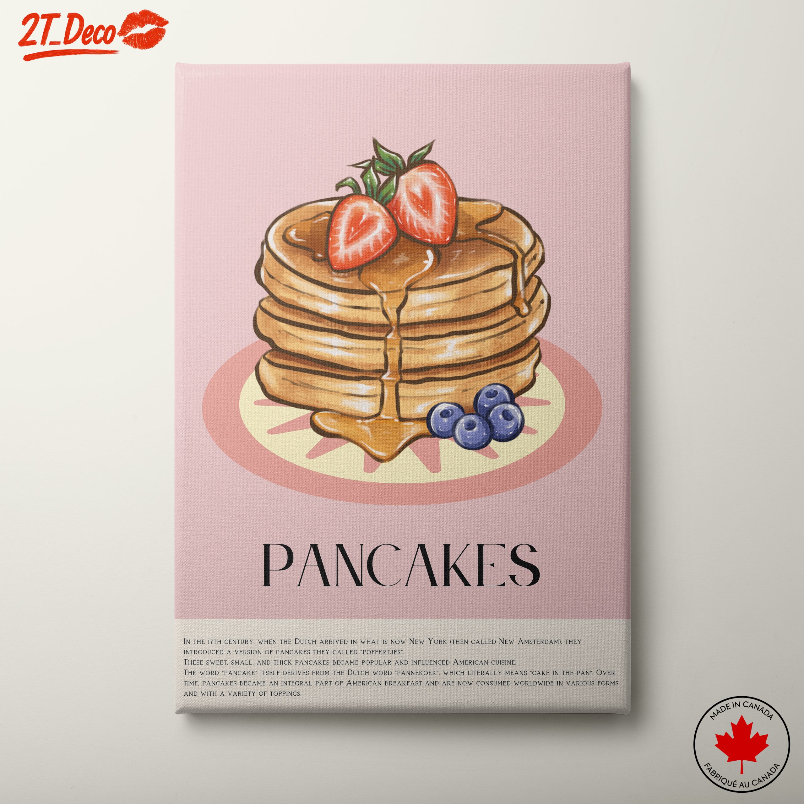 Stylized Pancakes with Berries Art