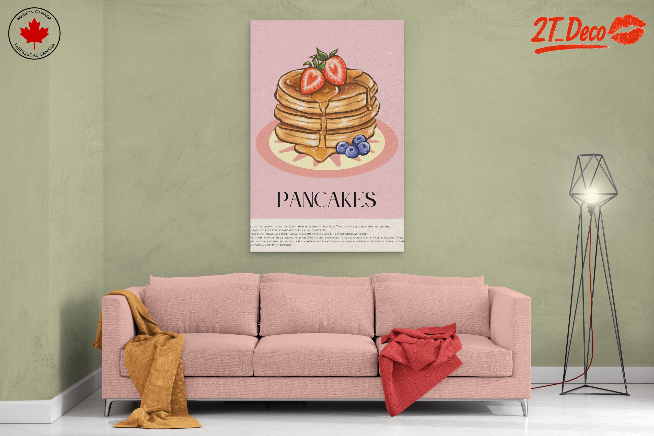 Stylized Pancakes with Berries Art - Image 2