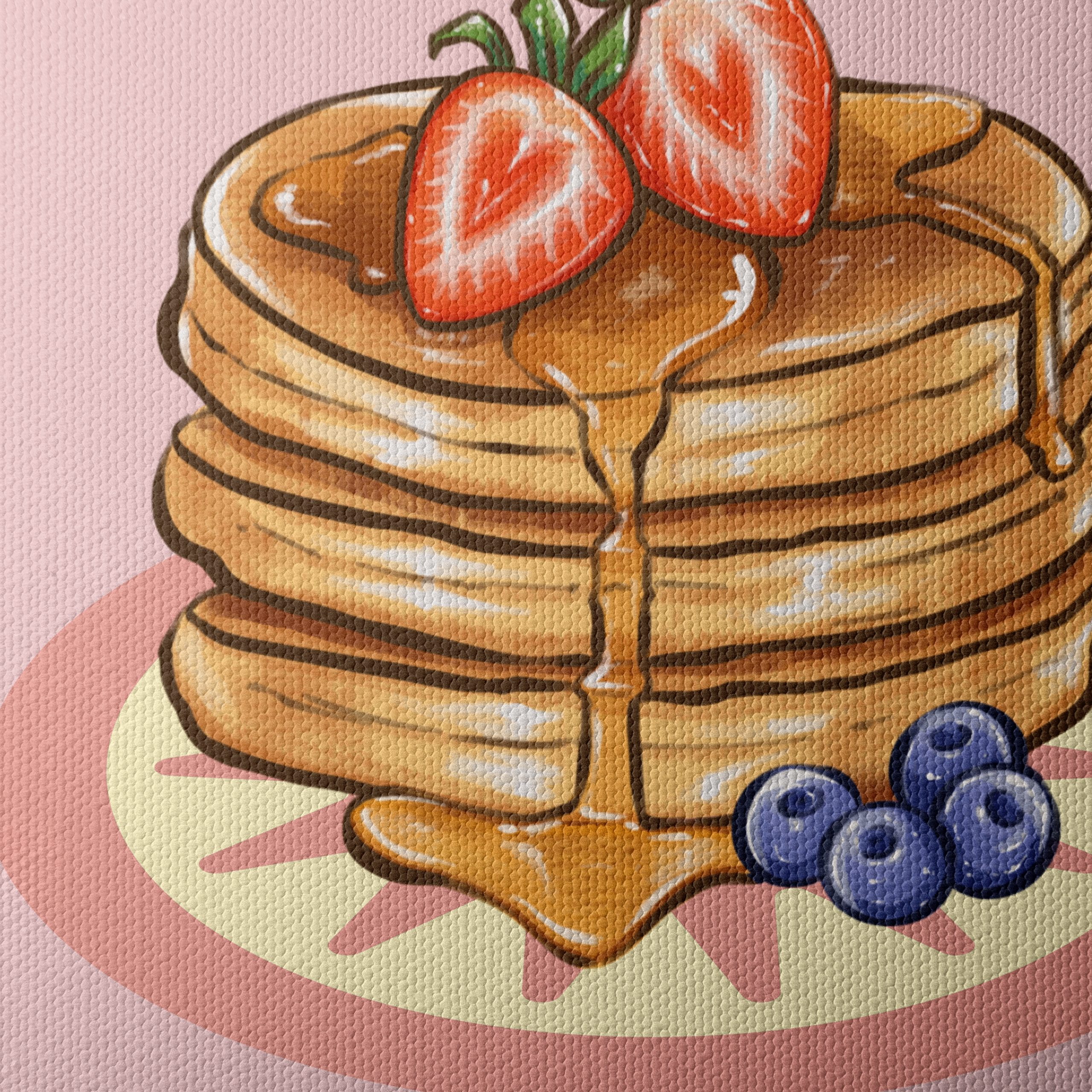 Stylized Pancakes with Berries Art - Image 4