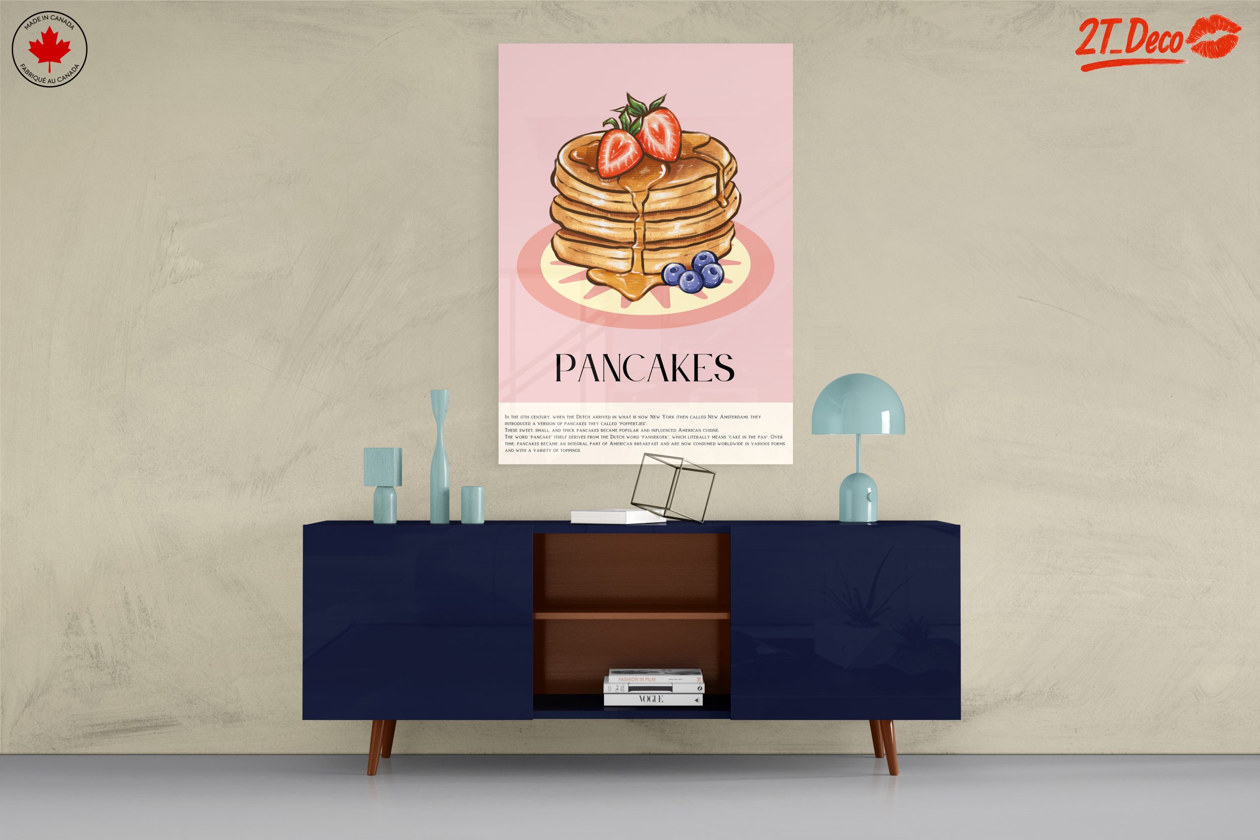 Stylized Pancakes with Berries Art - Image 8